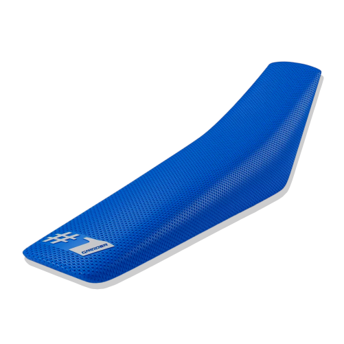 Universal seat cover – light blue gripper – motocross – #1.