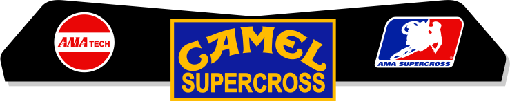 Camel Supercross logo with AMA Tech and AMA Supercross logos on a black background