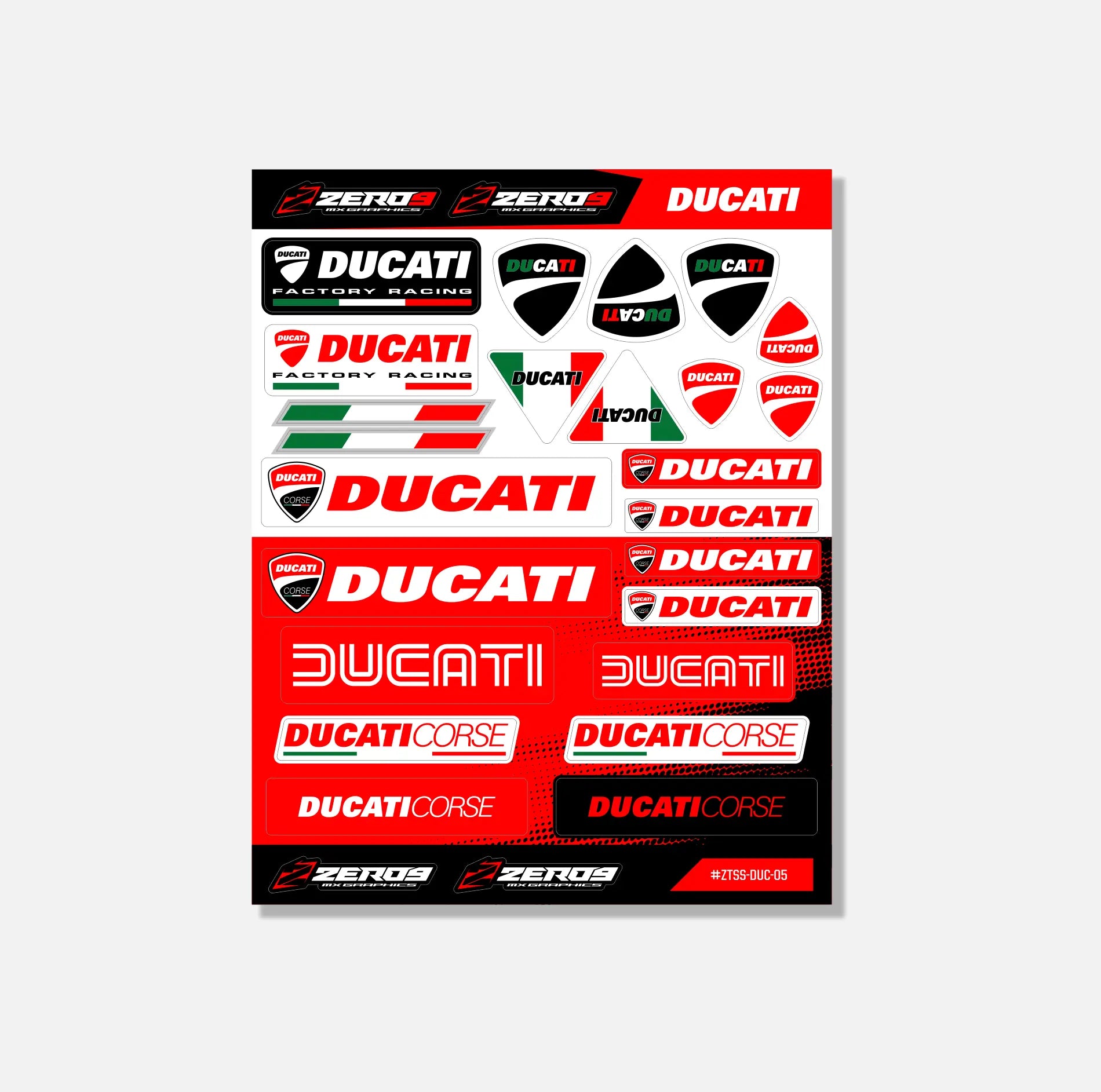 DUCATI STICKER SHEET - 05 THIN STICKER SHEET