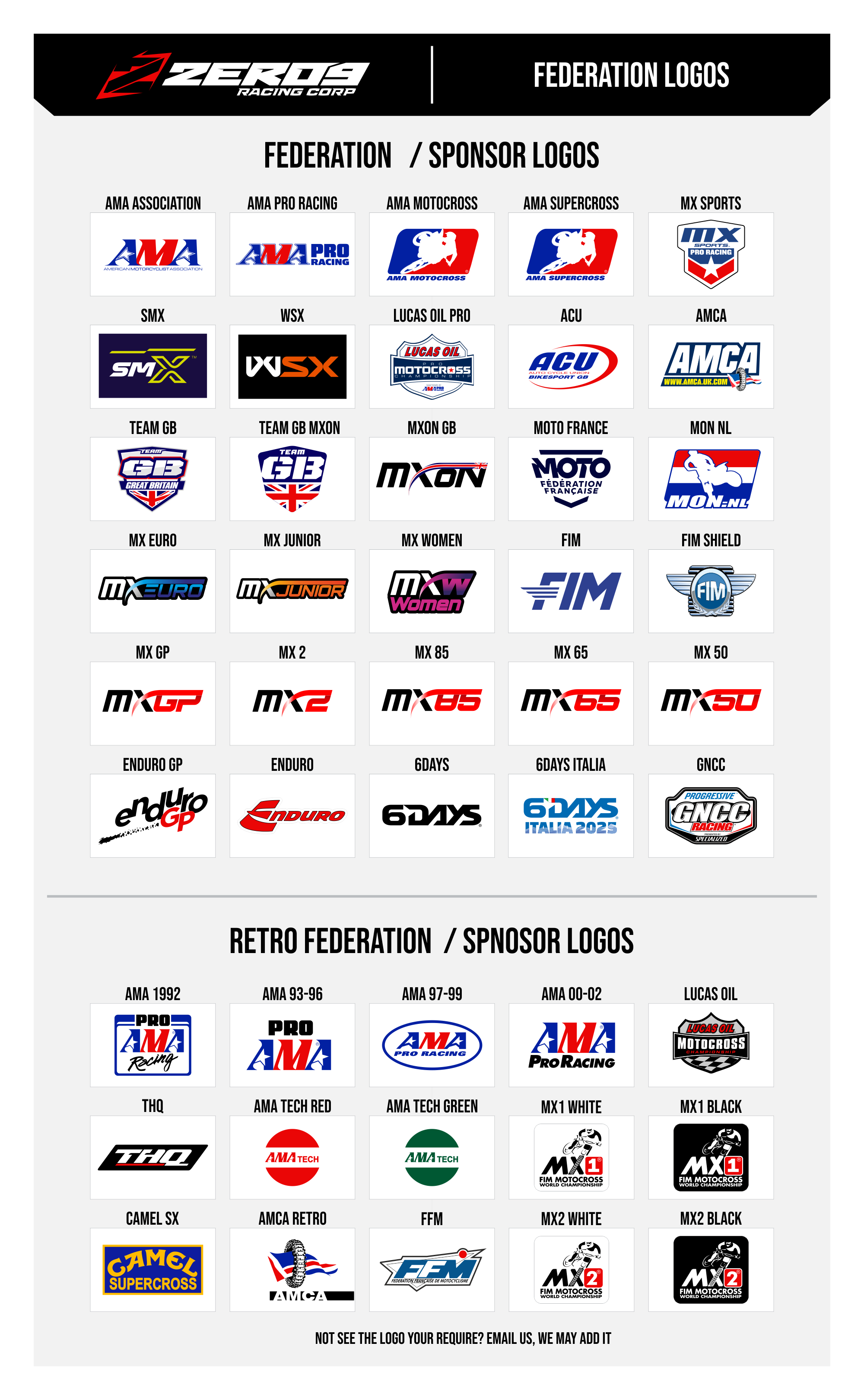 KTM GRAPHICS KIT - BLOK OR/BLK - ZERO9 MX GRAPHICS