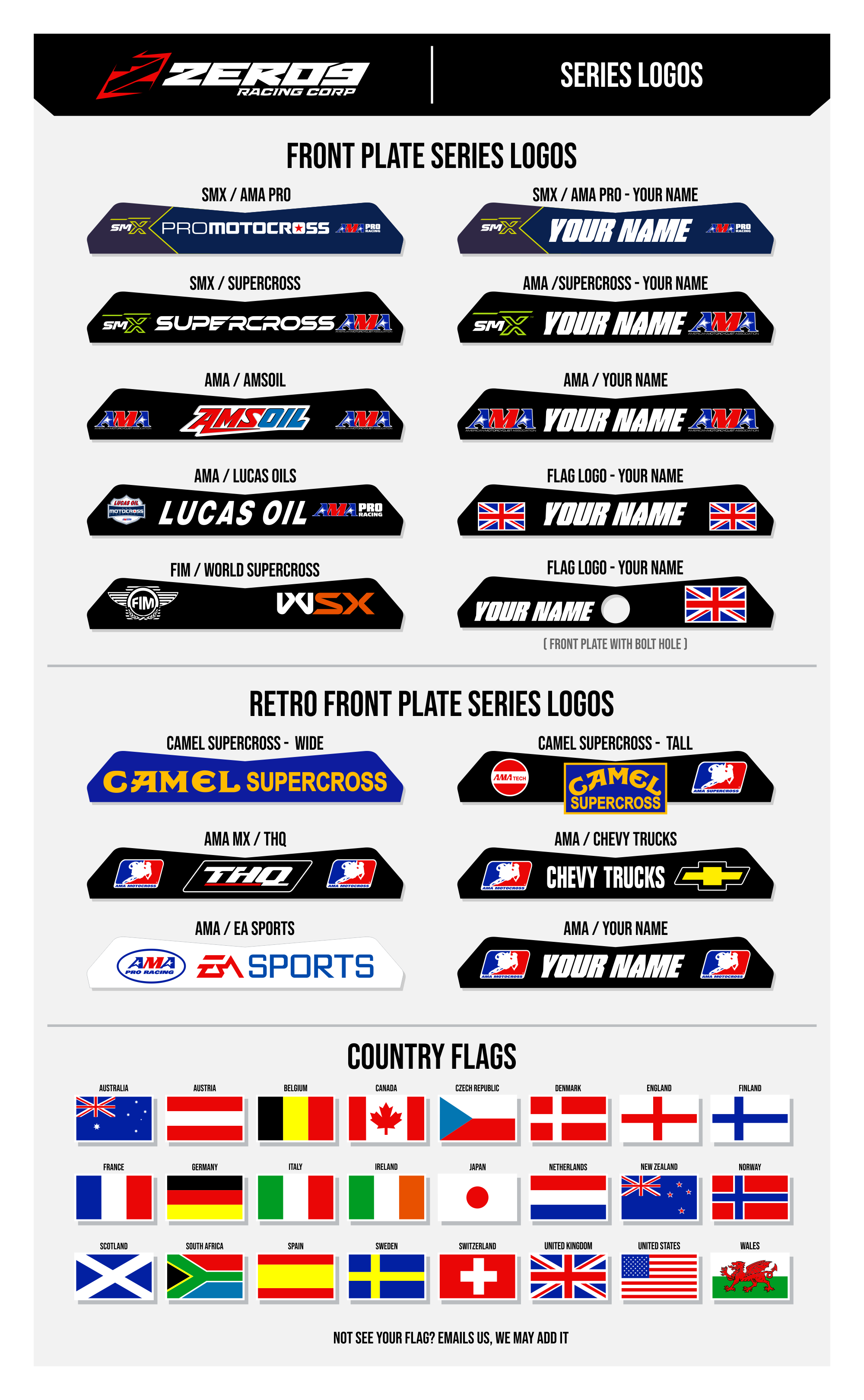 KTM GRAPHICS KIT - BLOK OR/BLK - ZERO9 MX GRAPHICS