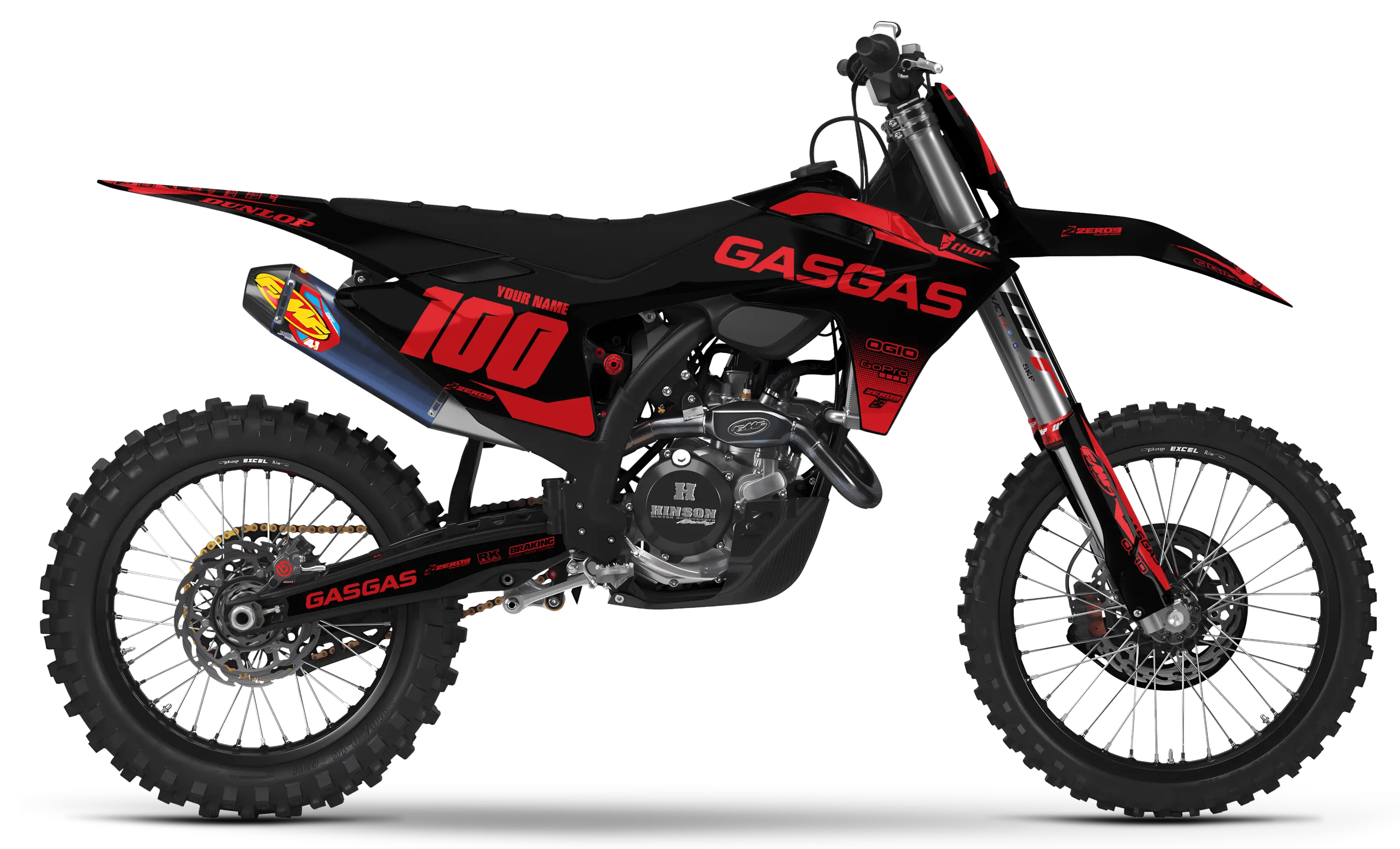 GASGAS Graphics Kit - BLOK | Black/Red GRAPHIC KIT