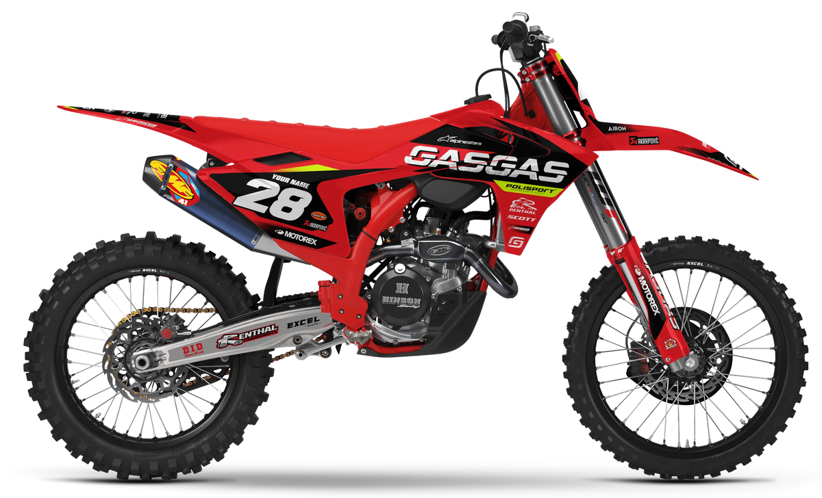 GASGAS Graphics Kit - POWR | Red/Viviv Yellow GRAPHIC KIT