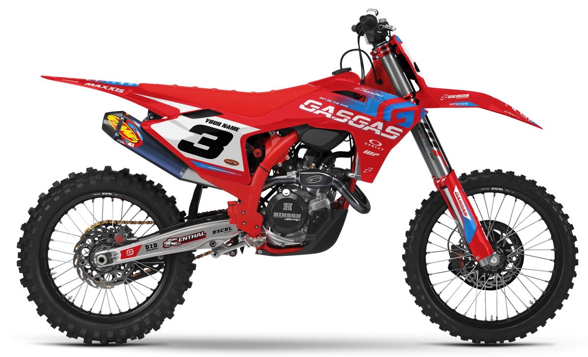 GASGAS Graphics Kit - TRAK | Red/Blue GRAPHIC KIT