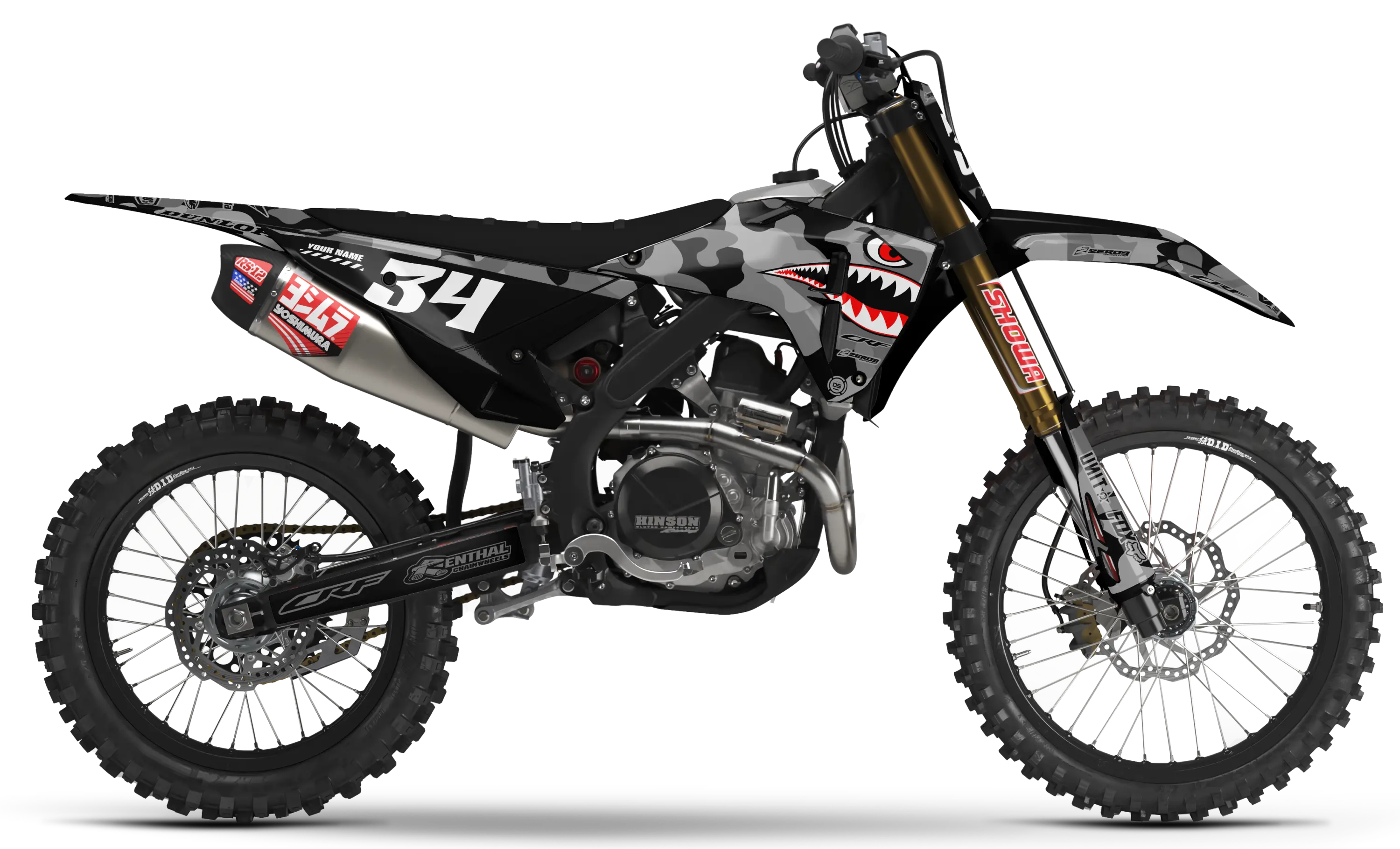 Honda Graphics Kit - BOMBER | Black GRAPHIC KIT