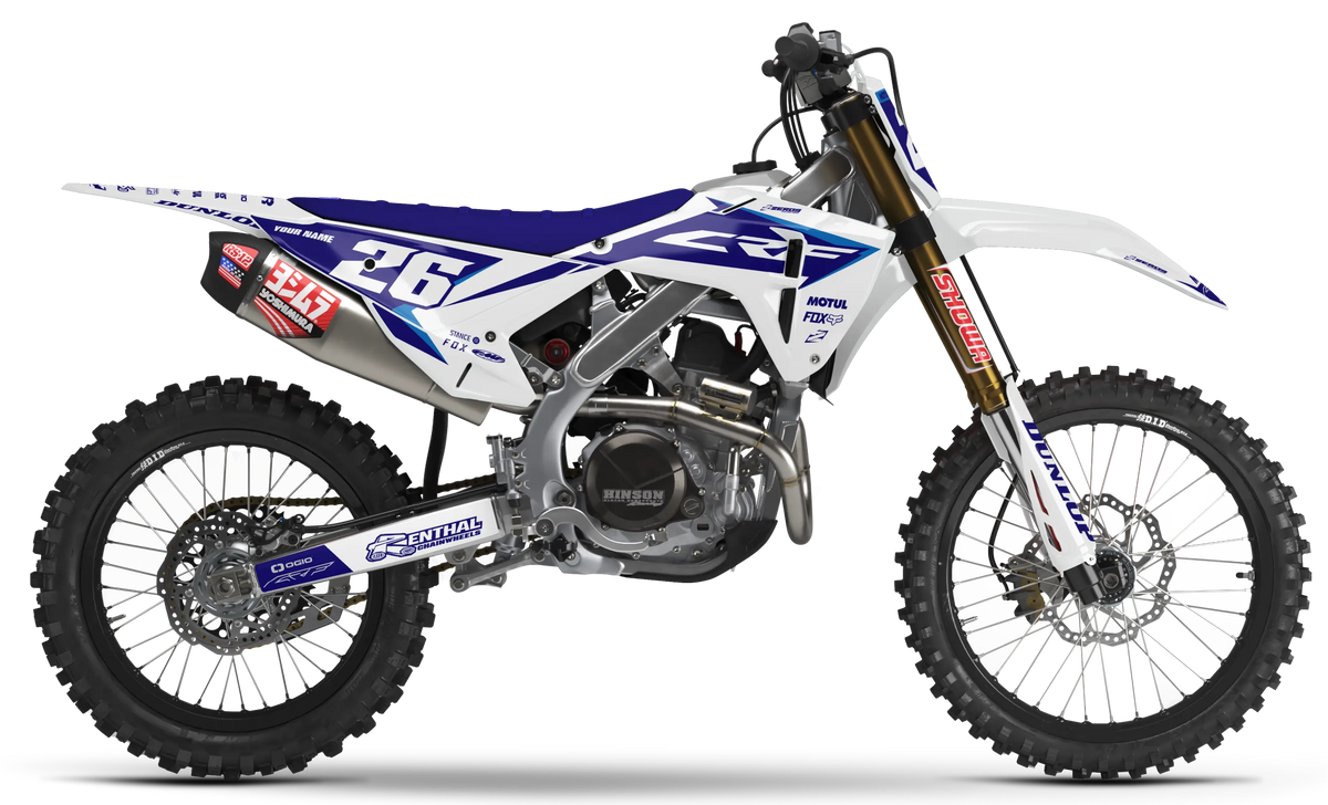 Honda Graphics Kit - FUZE | White/Blue GRAPHIC KIT