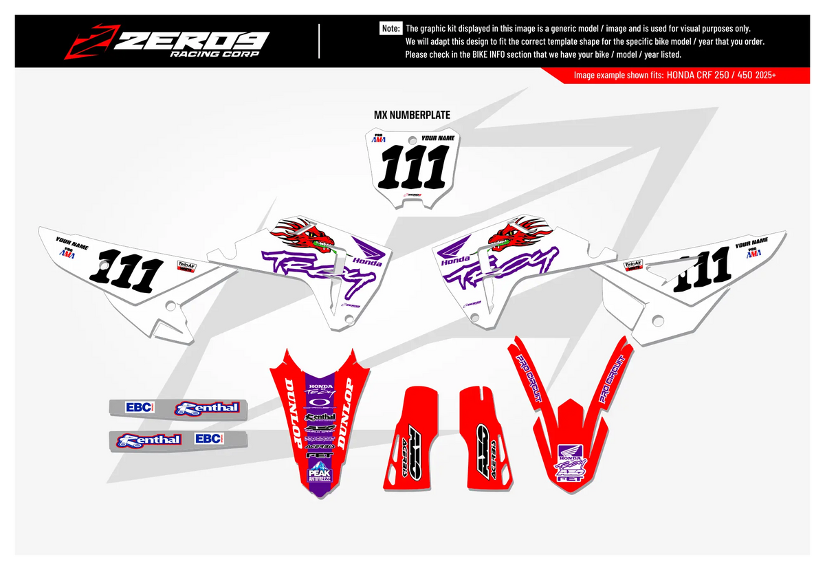 Honda Graphics Kit - HONDA OF TROY | White GRAPHIC KIT