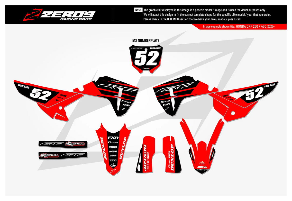 Honda Graphics Kit - INDY | Red GRAPHIC KIT