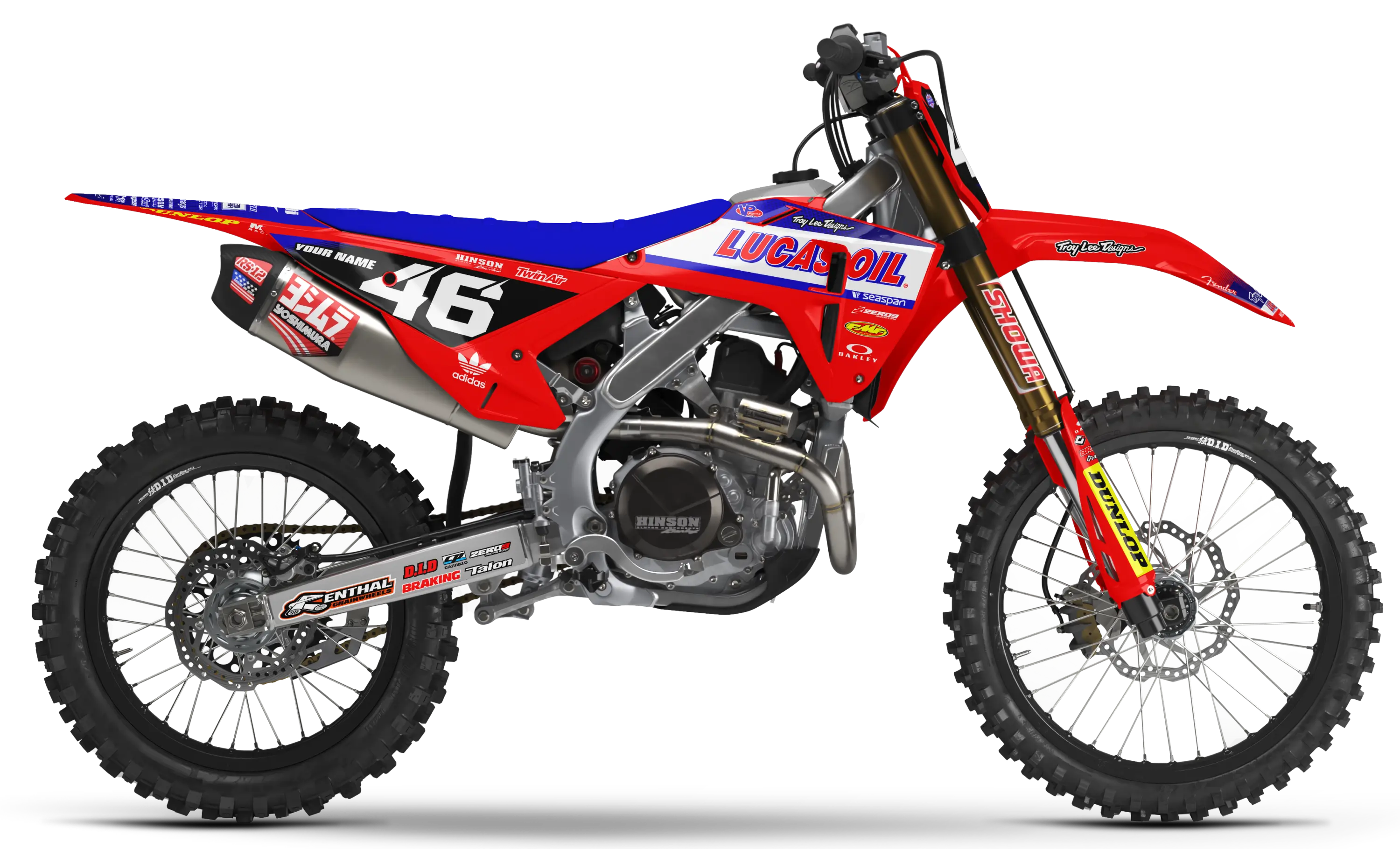 Honda Graphics Kit - LUCAS OILS | Red GRAPHIC KIT