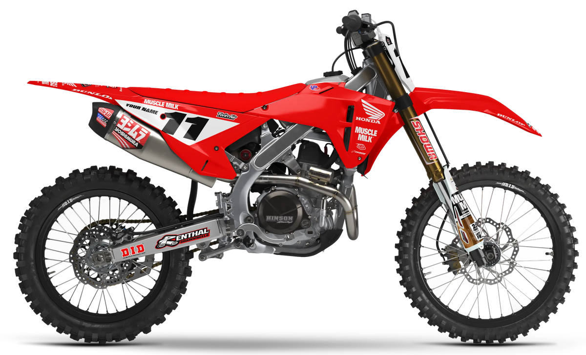 Honda Graphics Kit - MUSCLE MILK | Red GRAPHIC KIT