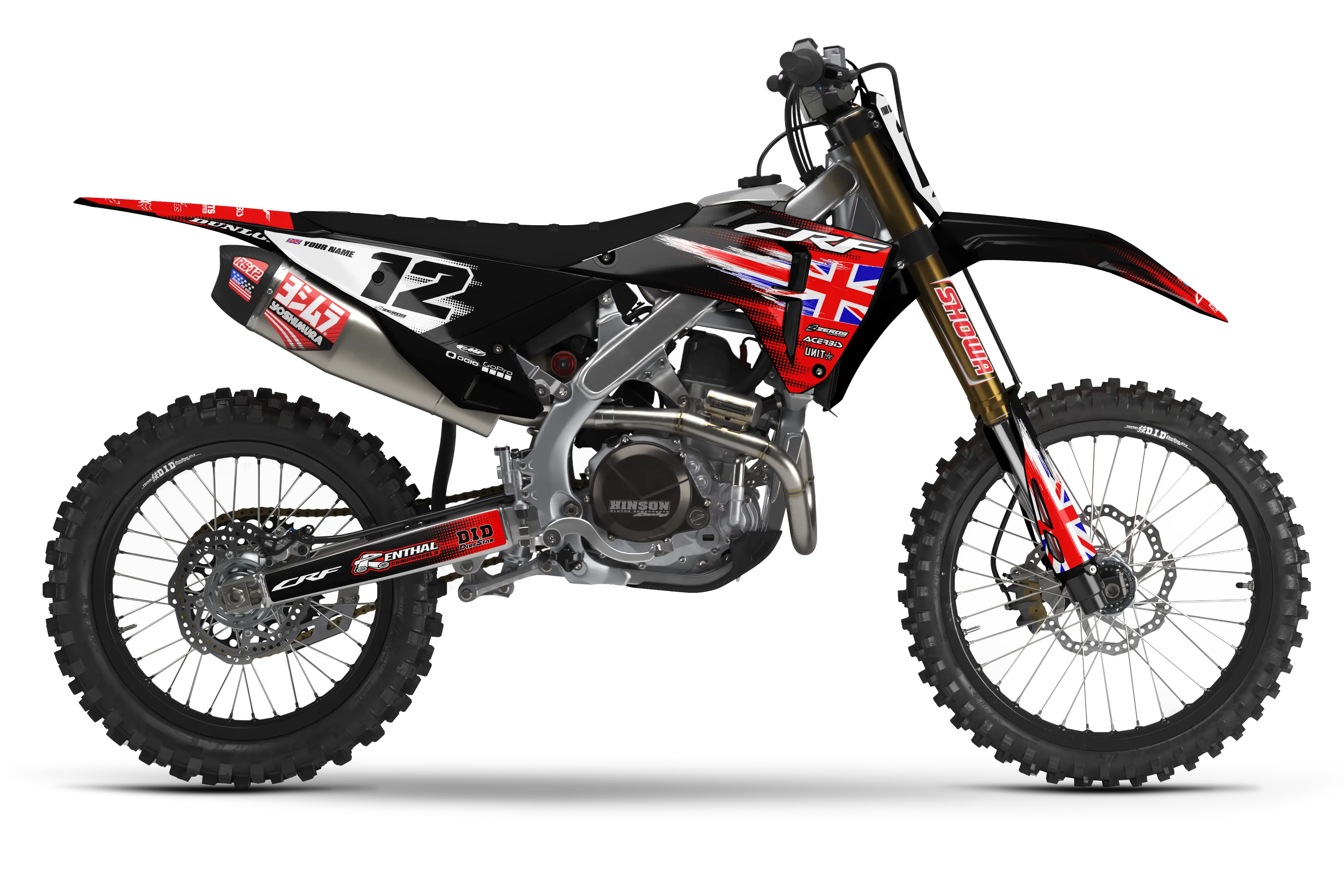 Honda Graphics Kit - PATRIOT GREAT BRITIAN | Black GRAPHIC KIT
