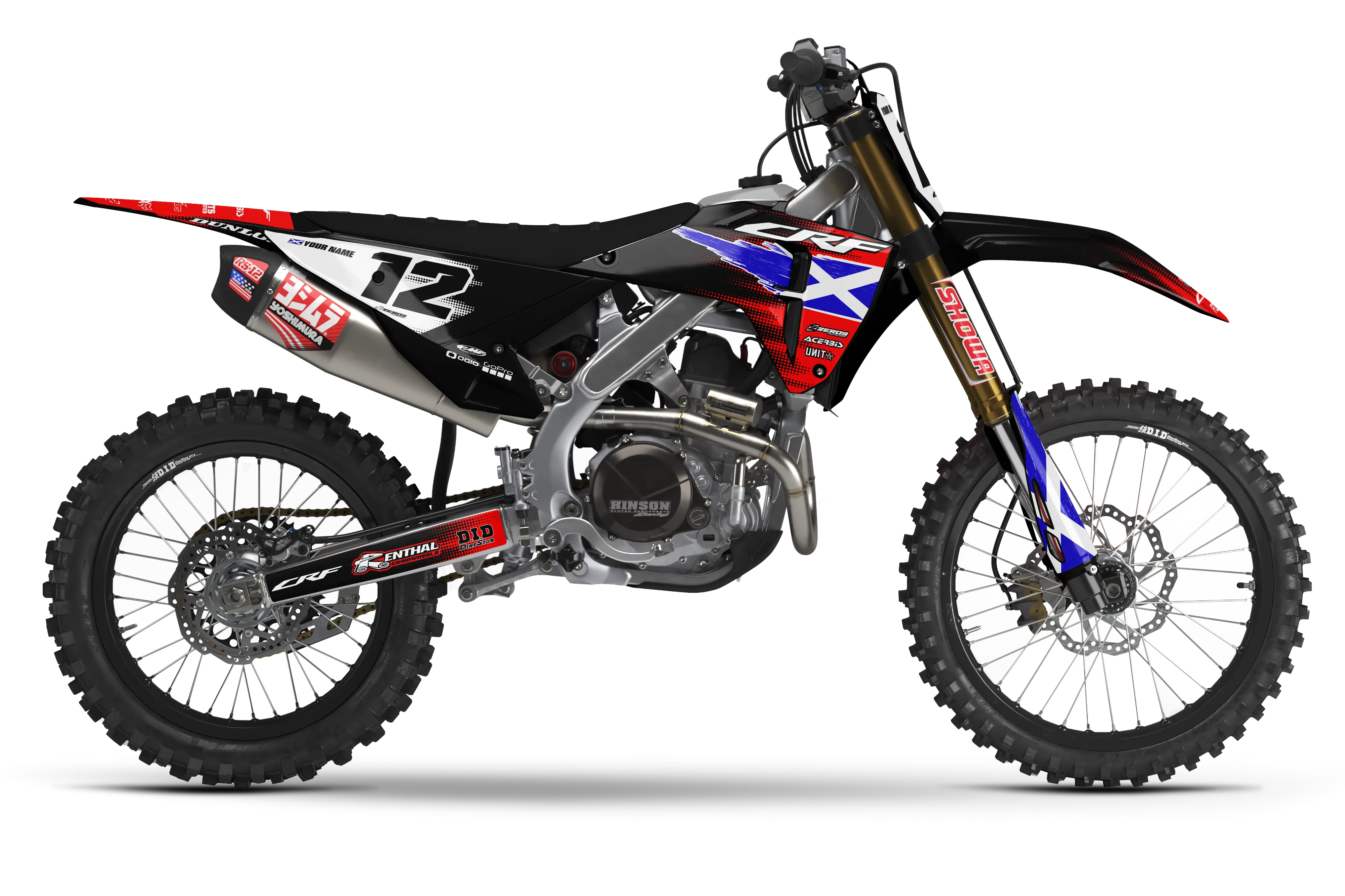 Honda Graphics Kit - PATRIOT SCOTLAND | Black GRAPHIC KIT