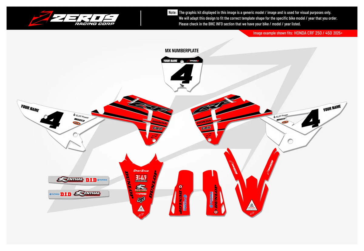 Honda Graphics Kit - RC | Red GRAPHIC KIT