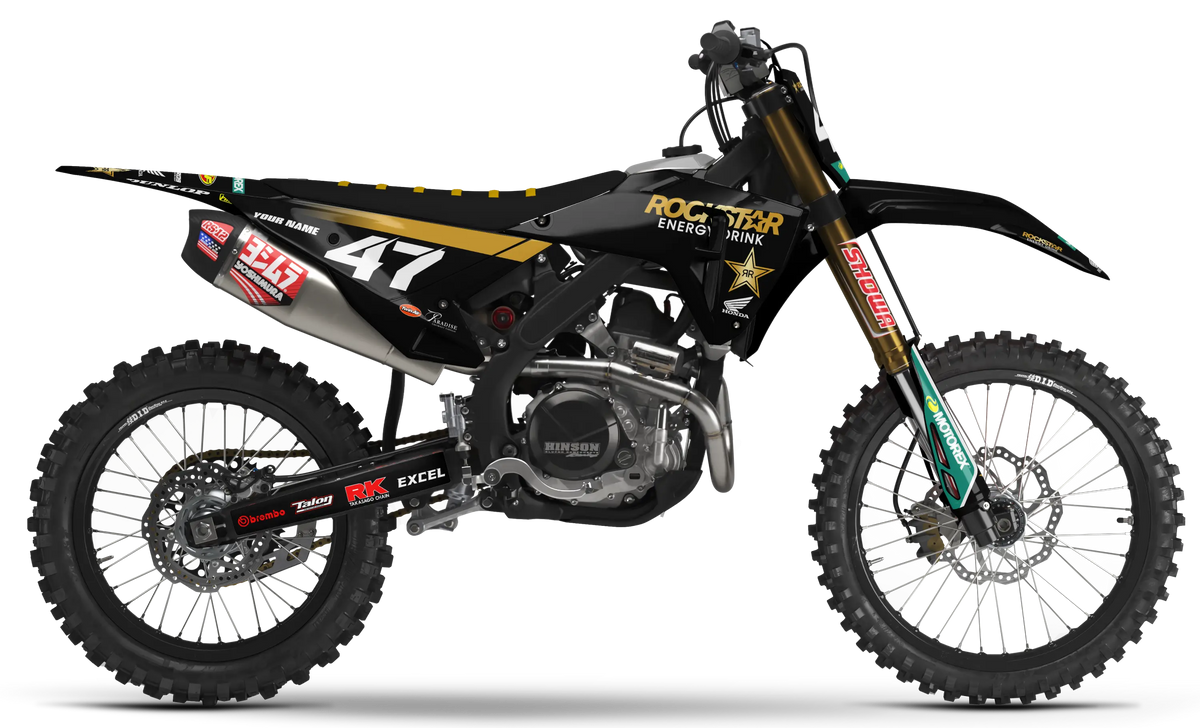 Honda Graphics Kit - ROCKSTAR 22 | Black GRAPHIC KIT