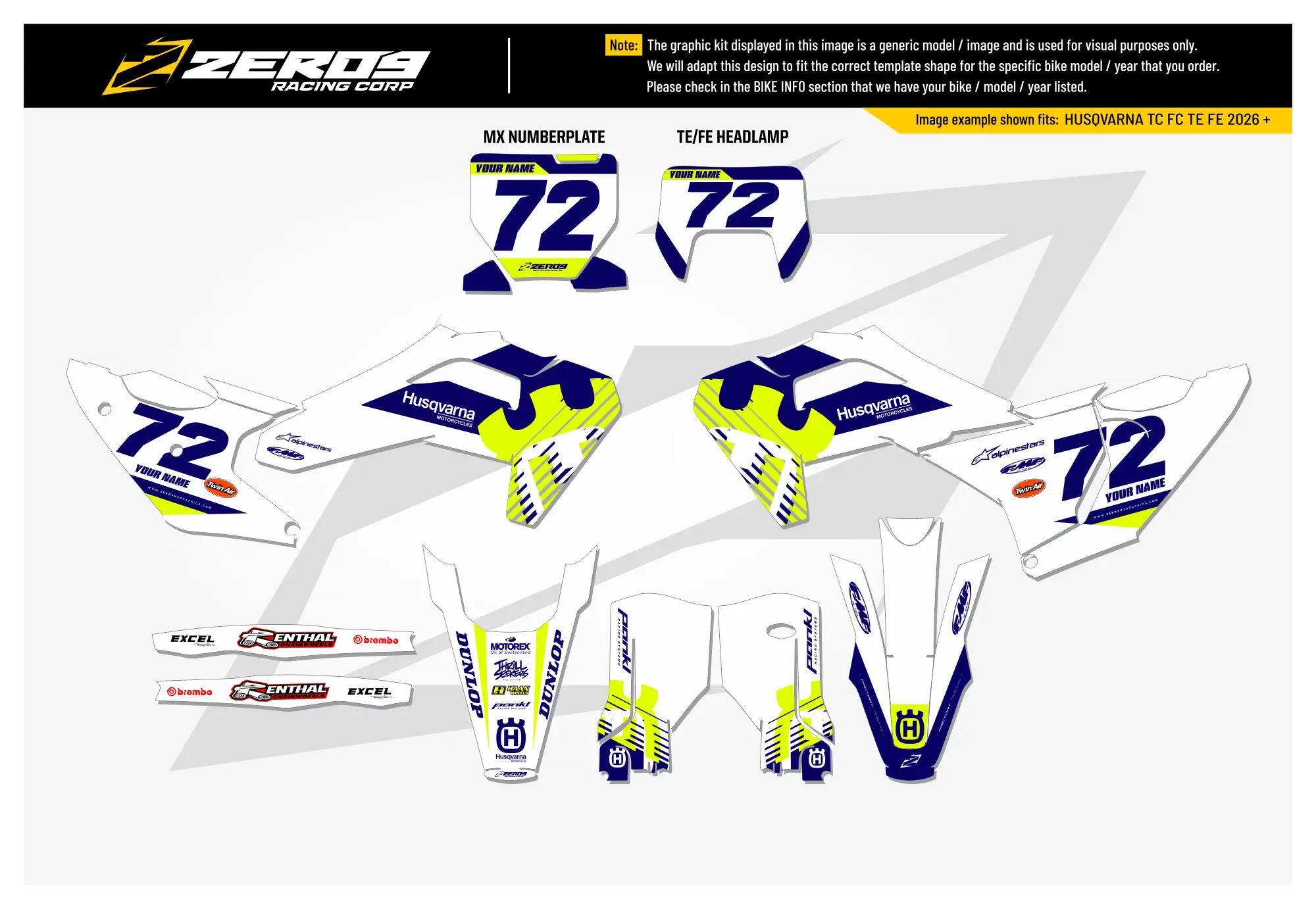 Husqvarna Graphics Kit - APEX | White GRAPHIC KIT