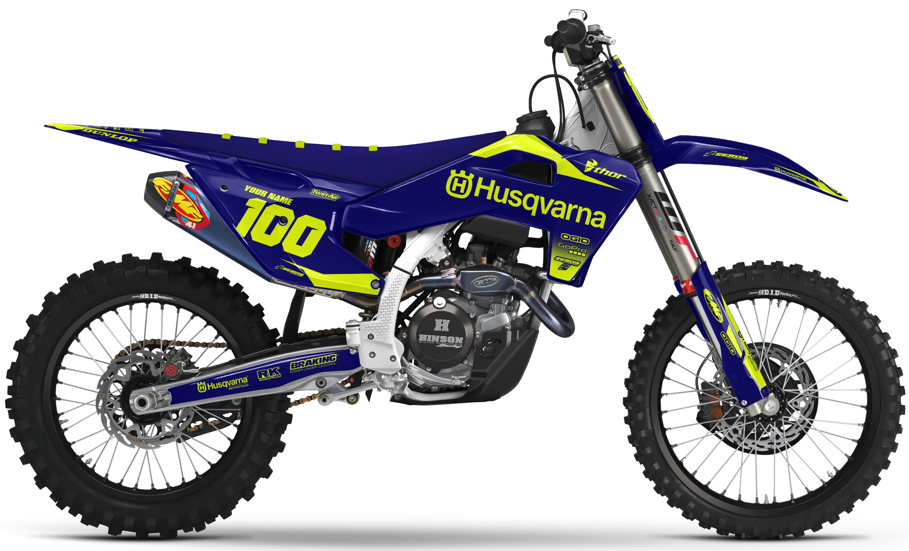 Husqvarna Graphics Kit - BLOK | Blue/Vivid Yellow GRAPHIC KIT