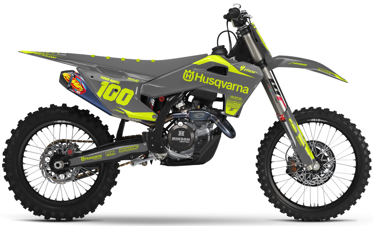 Husqvarna Graphics Kit - BLOK | Grey/Vivid Yellow GRAPHIC KIT