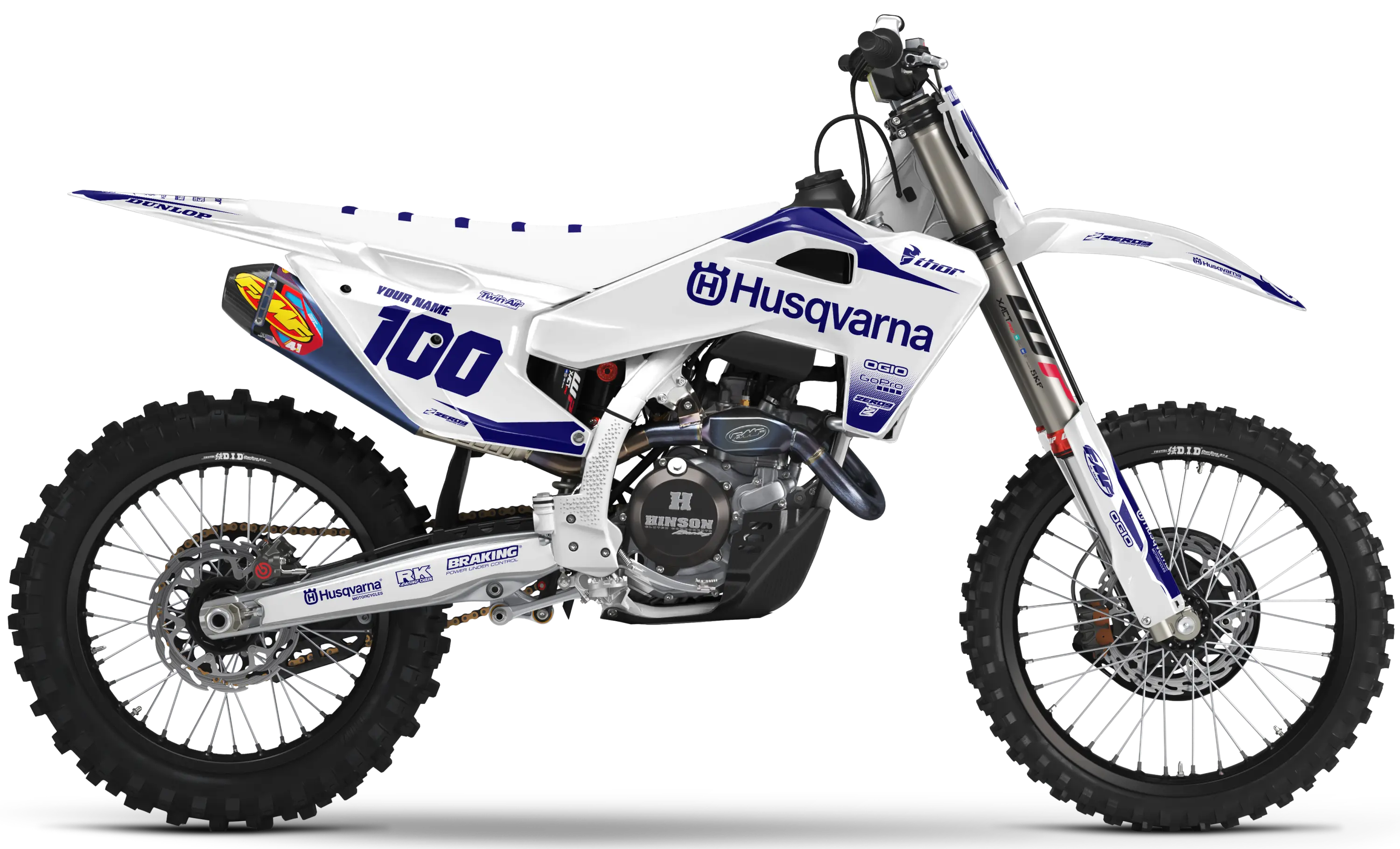 Husqvarna Graphics Kit - BLOK | White/Blue GRAPHIC KIT