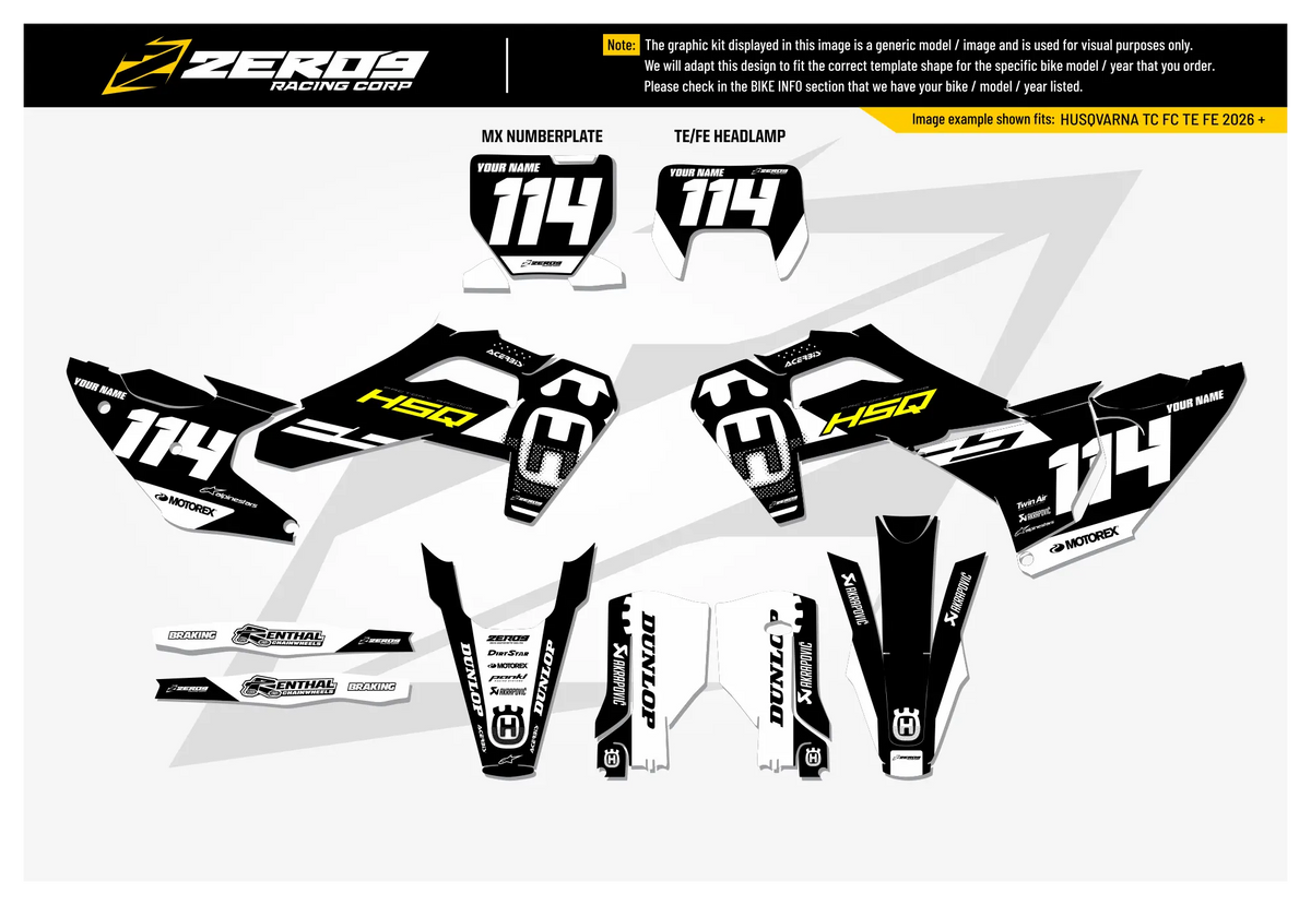Husqvarna Graphics Kit - EDGE | Black GRAPHIC KIT