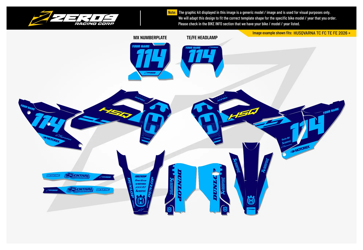 Husqvarna Graphics Kit - EDGE | Blue GRAPHIC KIT