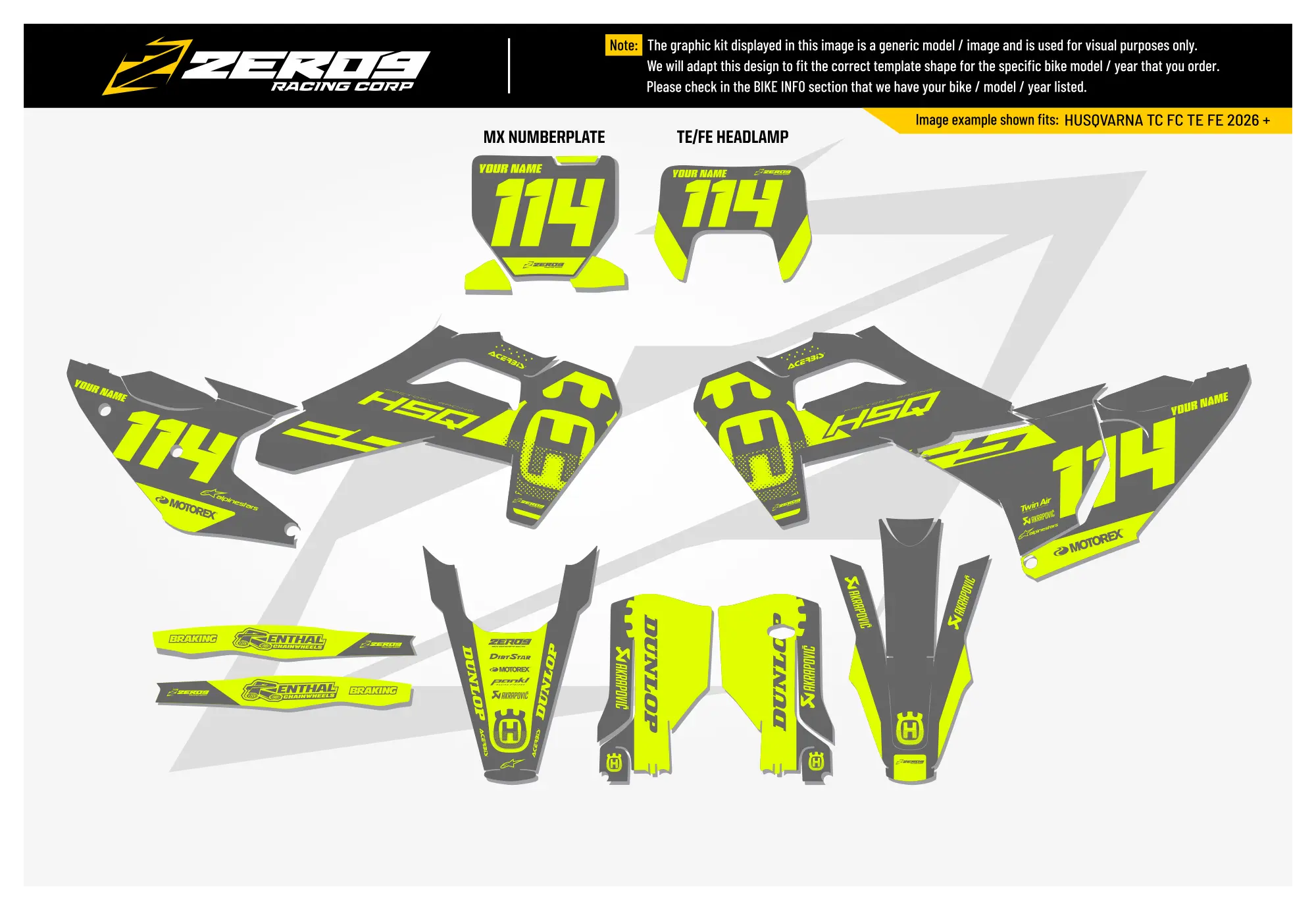 Husqvarna Graphics Kit - EDGE | Grey GRAPHIC KIT