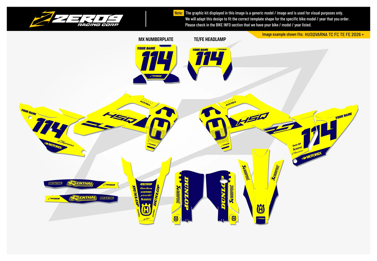 Husqvarna Graphics Kit - EDGE | Yellow GRAPHIC KIT