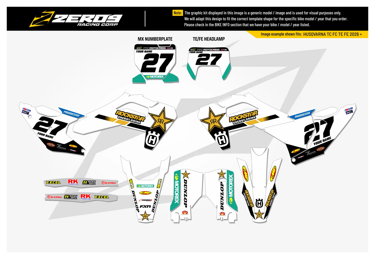 Husqvarna Graphics Kit - FACTORY 25 | White GRAPHIC KIT