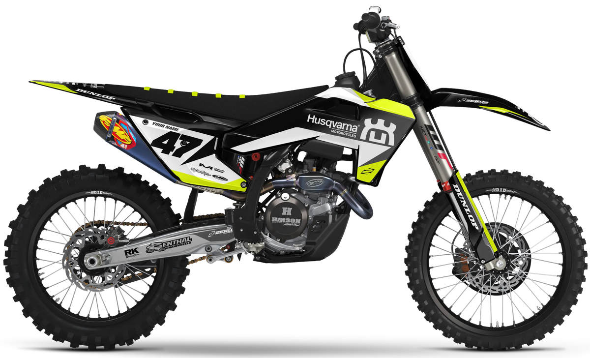 Husqvarna Graphics Kit - FADE | Black/Grey/Vivid Yellow GRAPHIC KIT