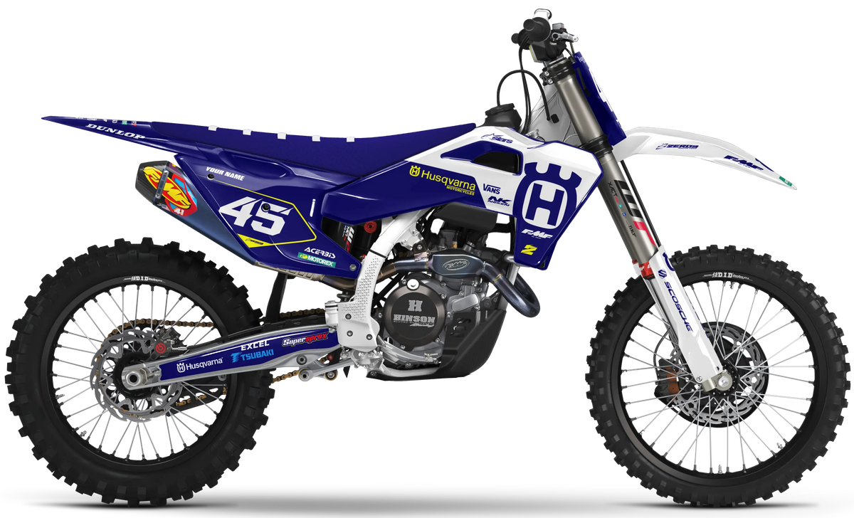 Husqvarna Graphics Kit - FLEX | White/Blue GRAPHIC KIT
