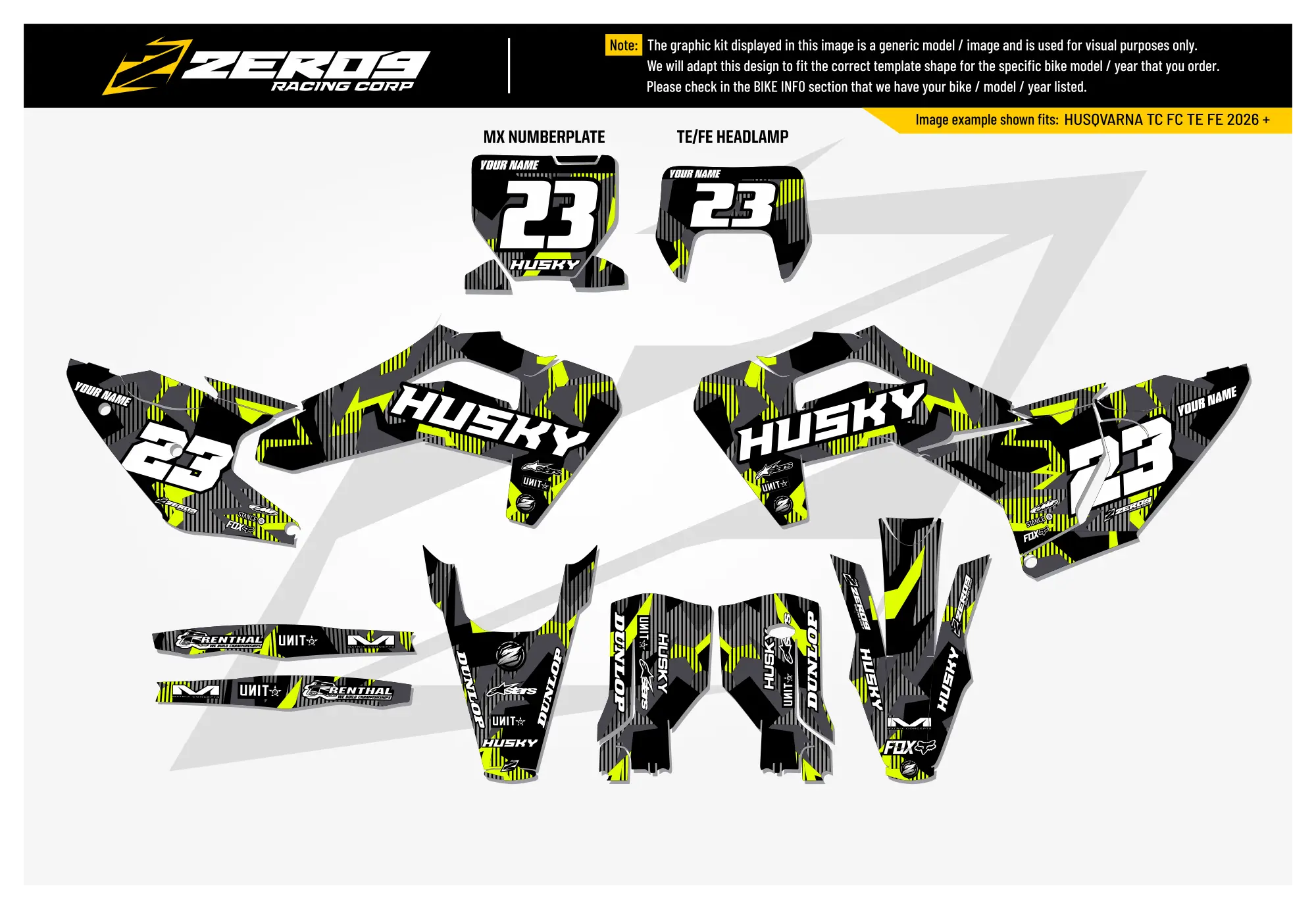 Husqvarna Graphics Kit - LAZR | Black GRAPHIC KIT