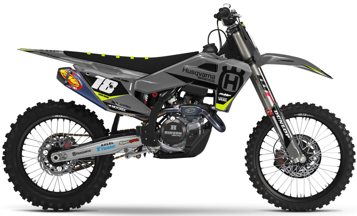 Husqvarna Graphics Kit - LEGION | Grey/Black GRAPHIC KIT