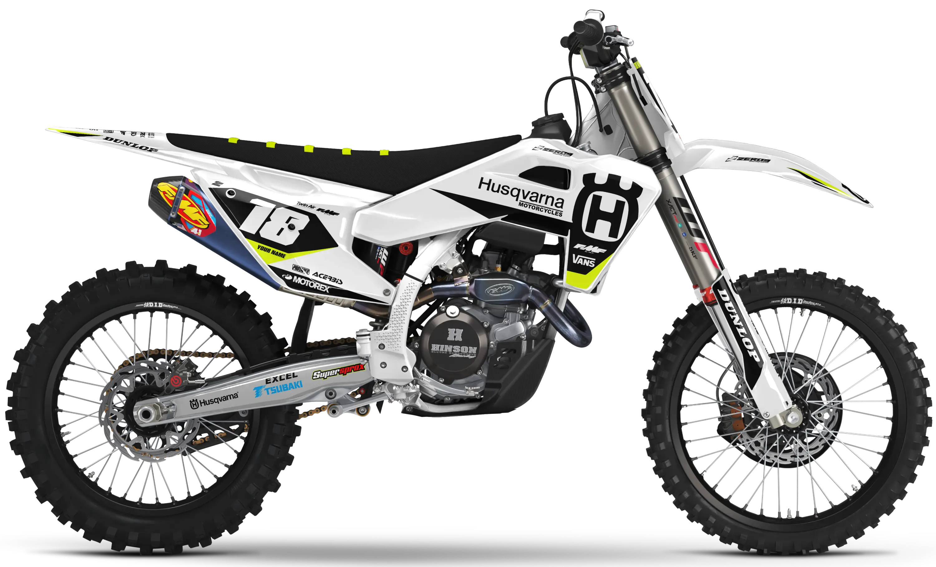 Husqvarna Graphics Kit - LEGION | White/Black GRAPHIC KIT