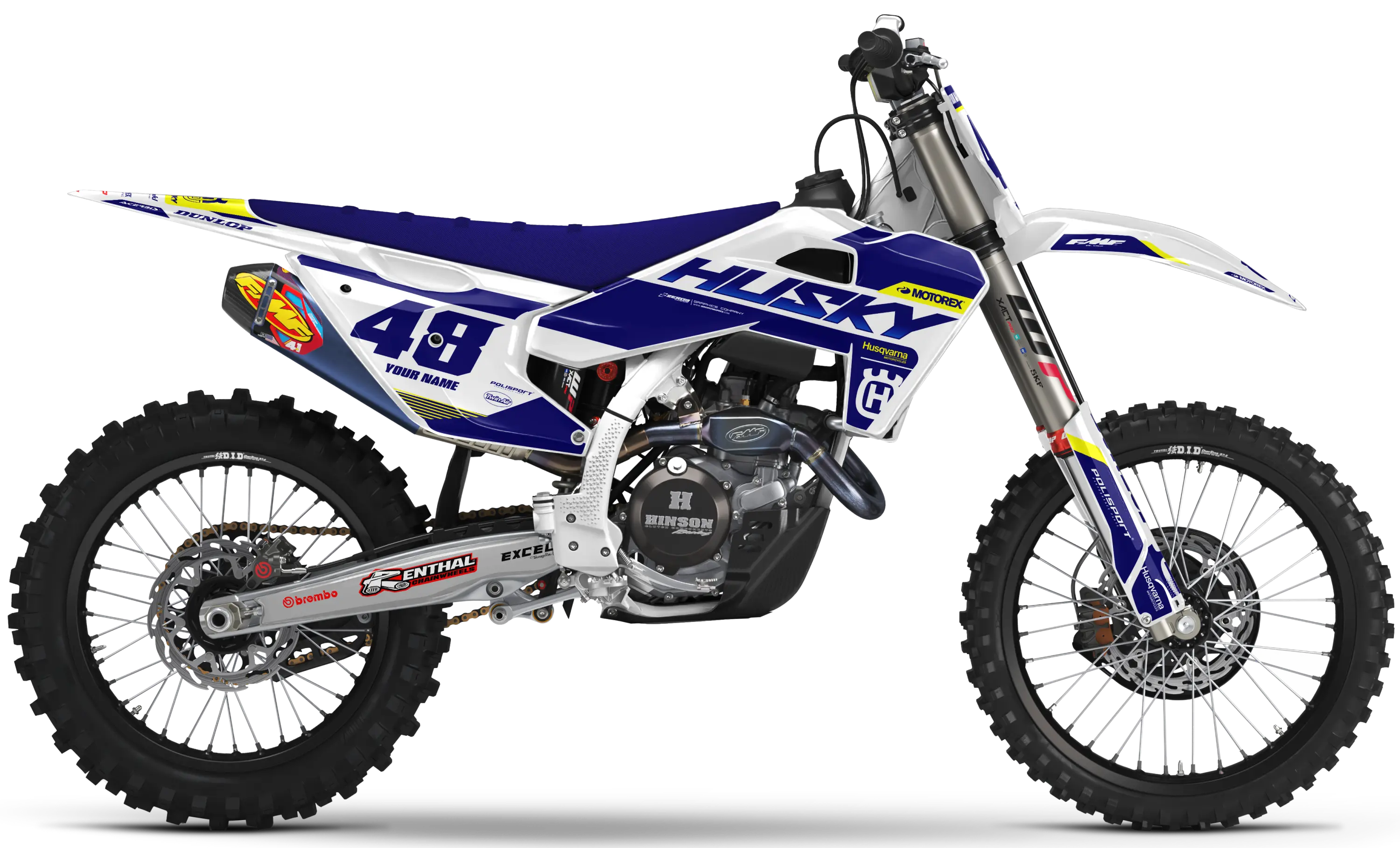 Husqvarna Graphics Kit - ONYX | White/Blue GRAPHIC KIT