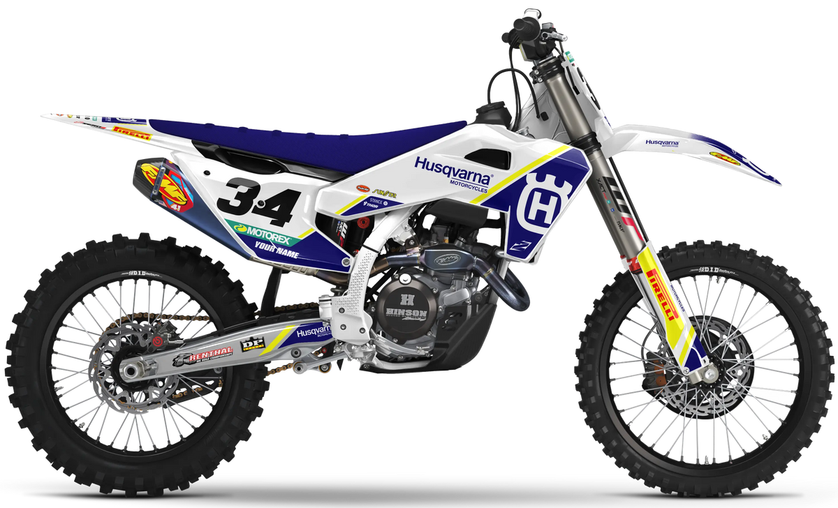 Husqvarna Graphics Kit - PULSE | White/Blue GRAPHIC KIT