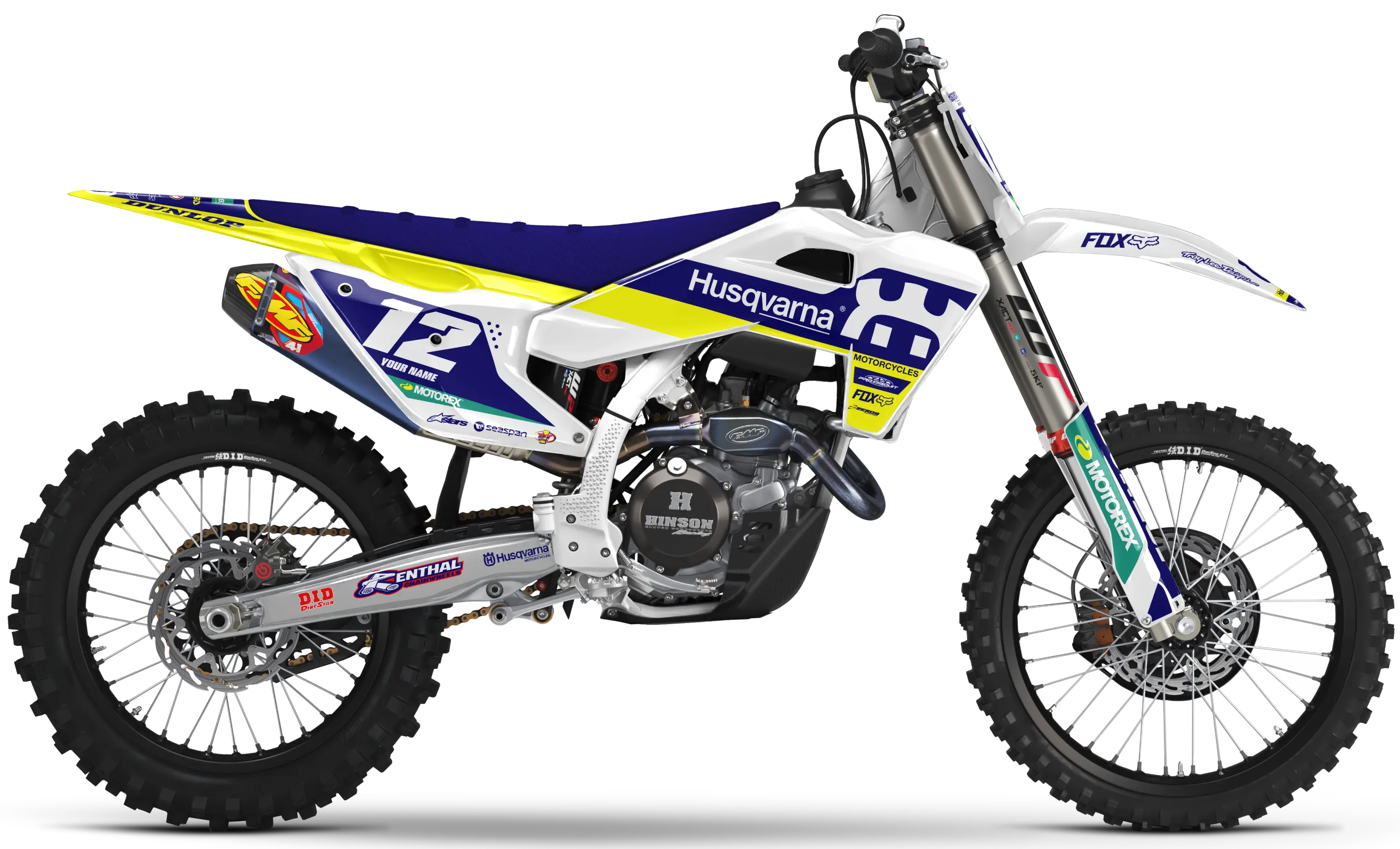 Husqvarna Graphics Kit - RACE | White/Blue GRAPHIC KIT