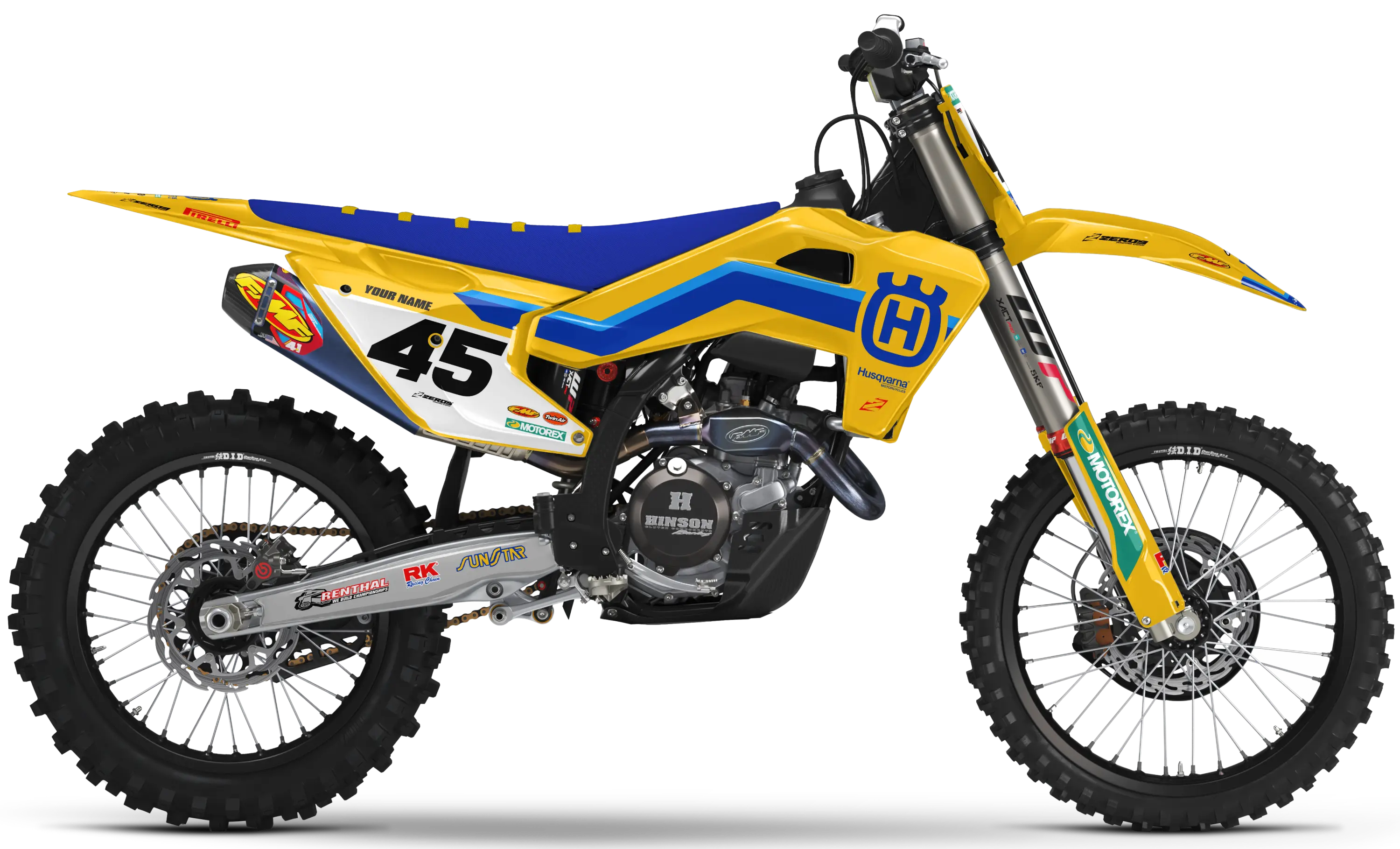 Husqvarna Graphics Kit - RETRO | Yellow GRAPHIC KIT