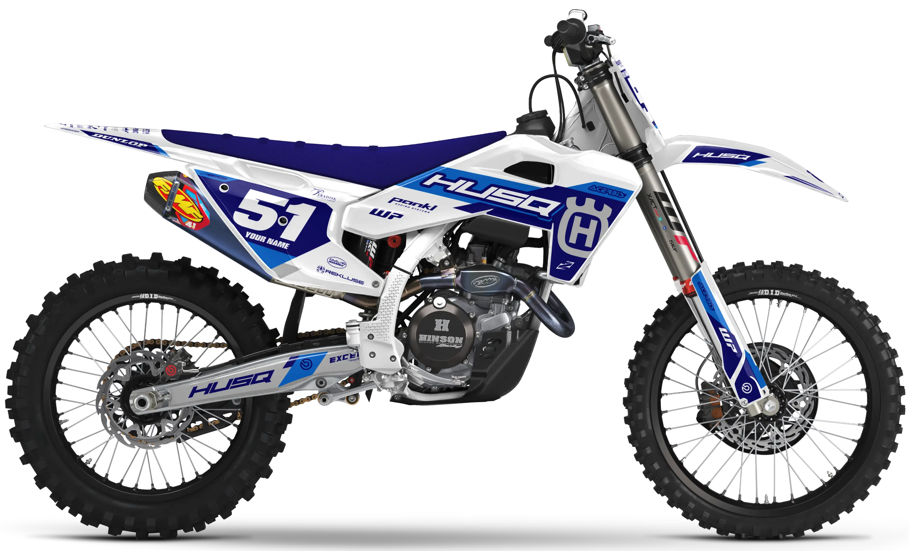 Husqvarna Graphics Kit - STUX | White/Blue GRAPHIC KIT