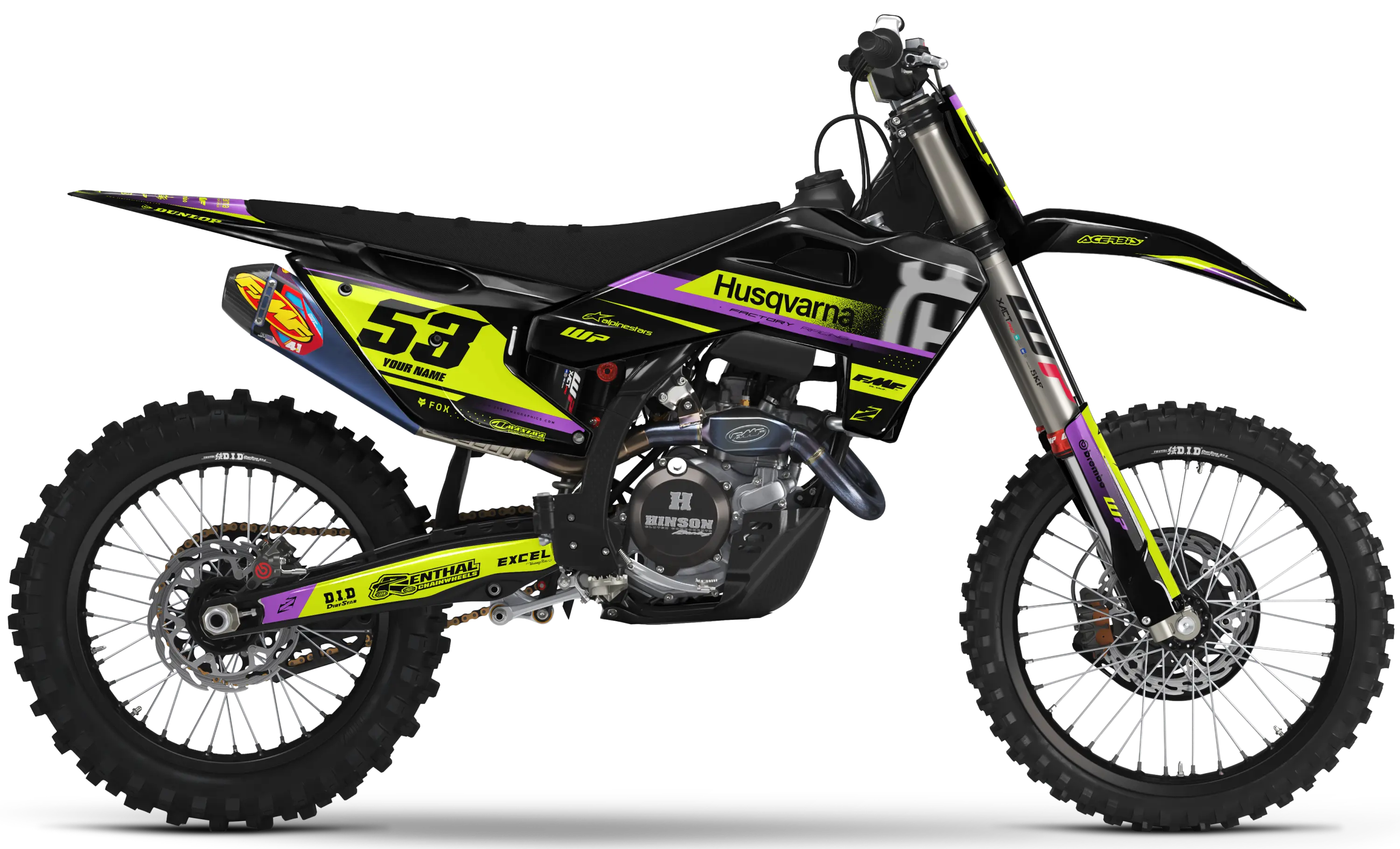 Husqvarna Graphics Kit - VEGA | Black/Vivid Yellow GRAPHIC KIT