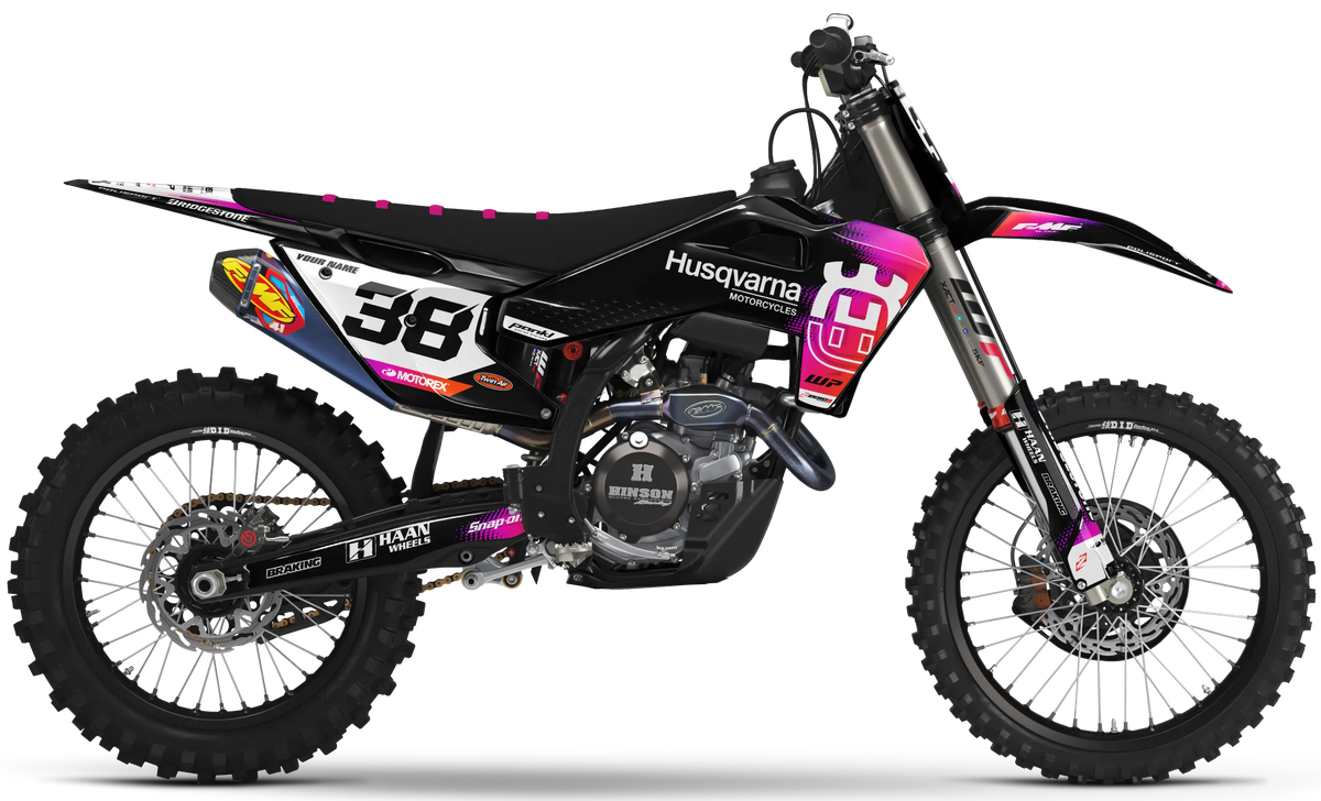 Husqvarna Graphics Kit - VIBE | Black/Pink GRAPHIC KIT
