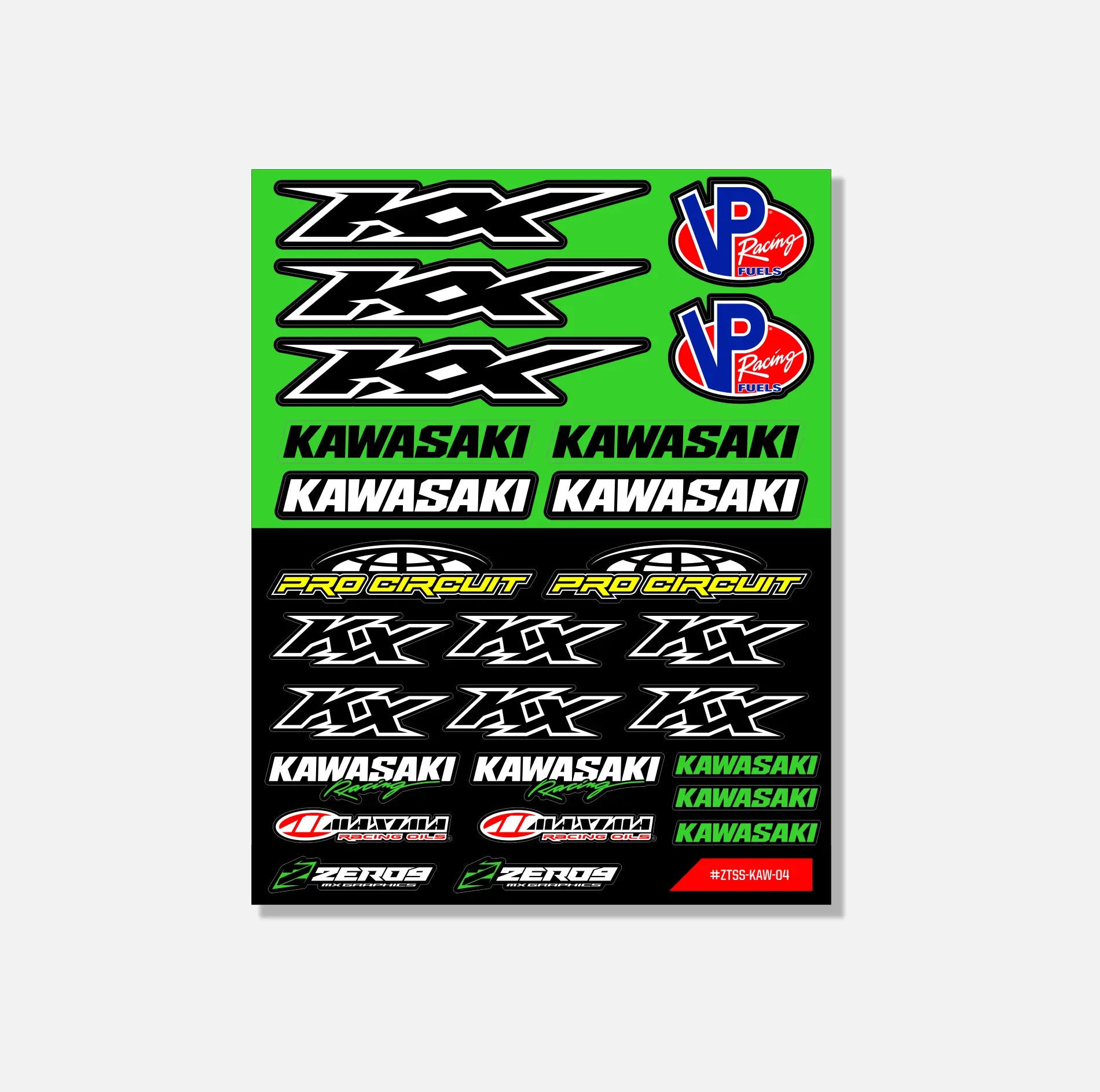 KAWASAKI STICKER SHEET - 04 THIN STICKER SHEET