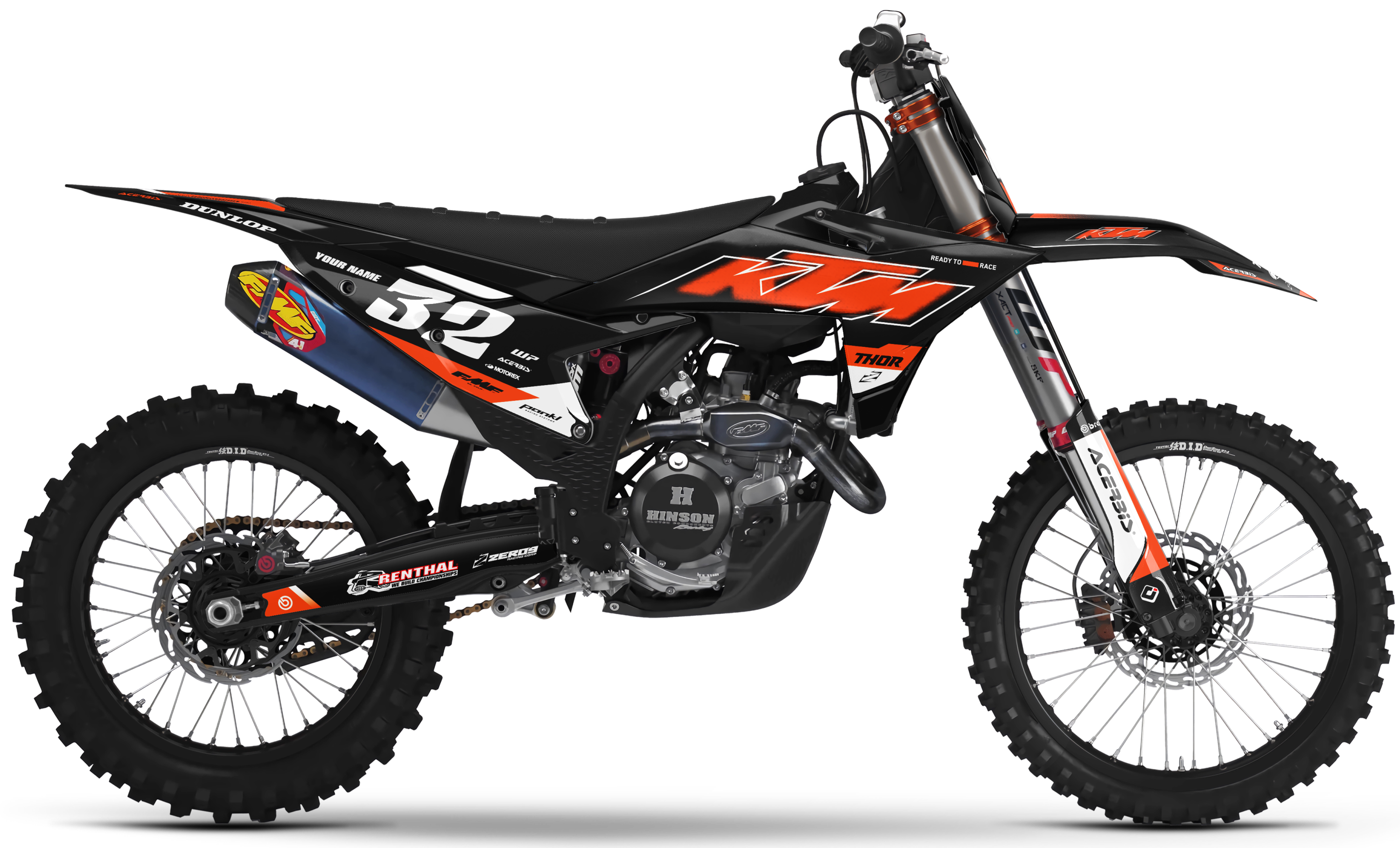 KTM Graphics Kit - Core Black / Orange