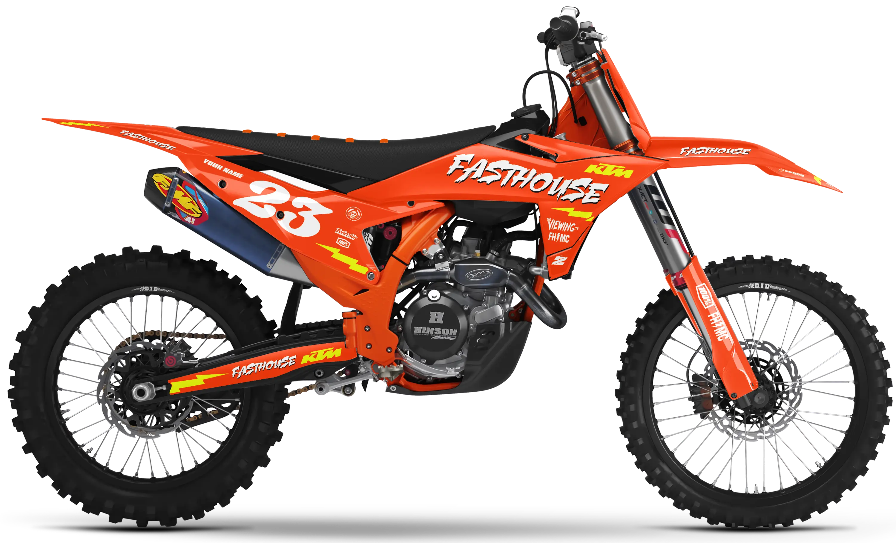 KTM graphics kit – Fasthouse 25 Orange – factory design – SX motocross.
