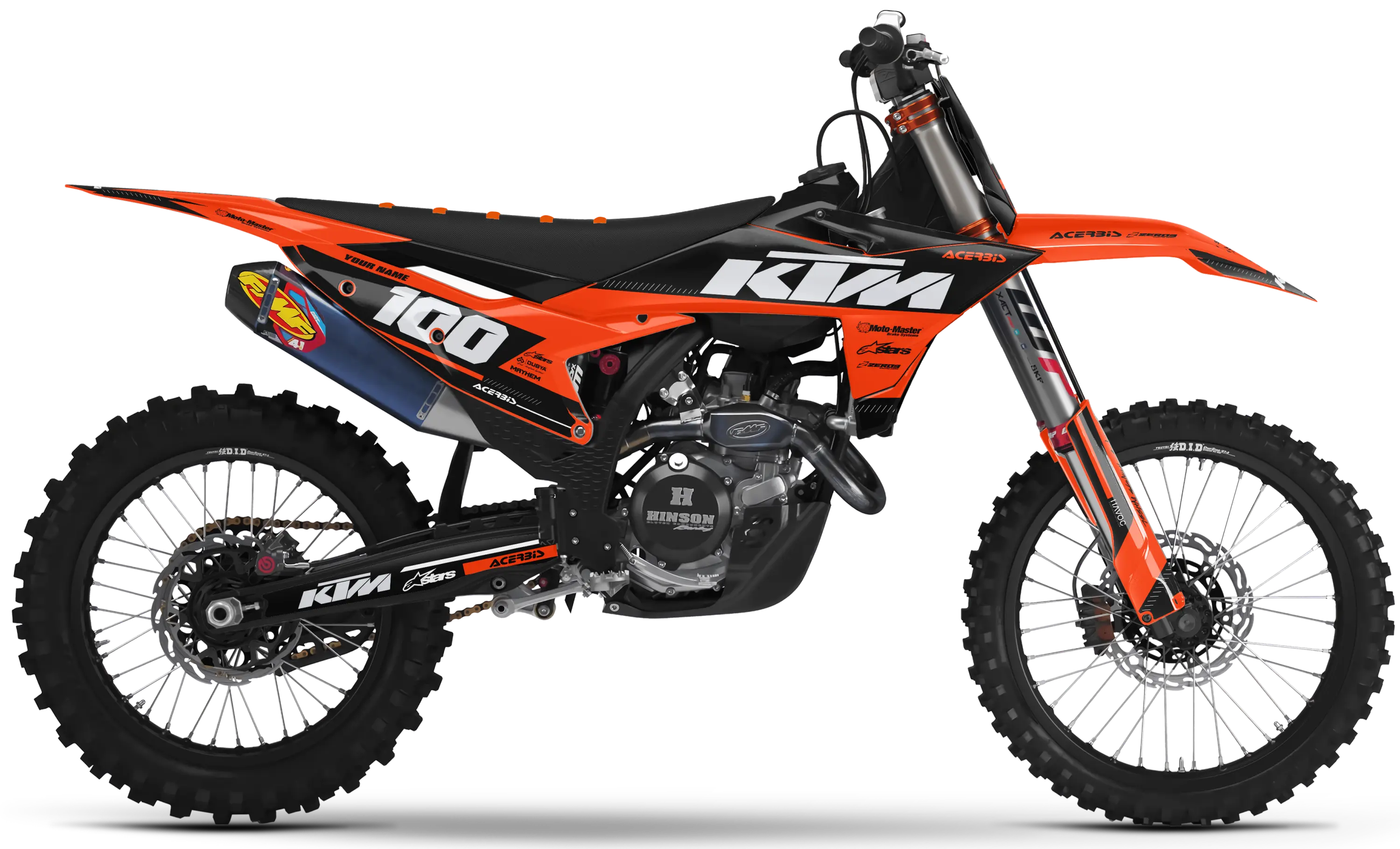 KTM graphics kit – Zoom Black/Orange – factory design – motocross.