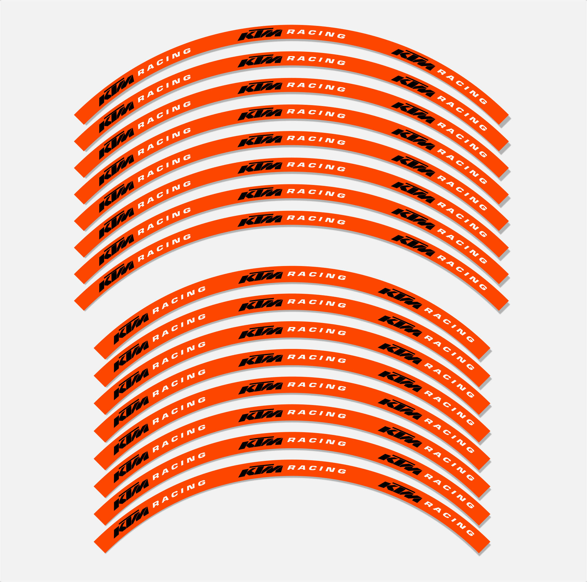 KTM RIM DECALS CORP - ORANGE/BLACK - ZERO9 MX GRAPHICS