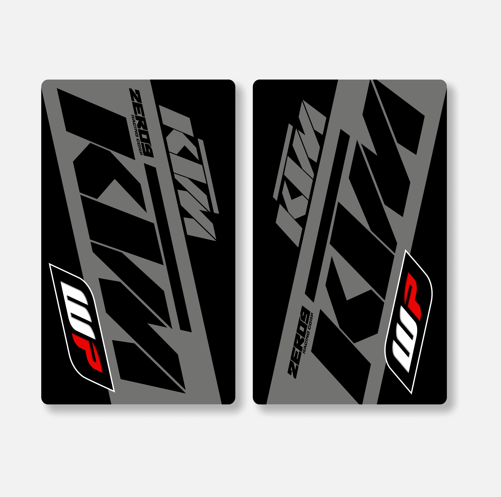 KTM FORK DECALS - SE1 - BLACK / GREY - ZERO9 MX GRAPHICS