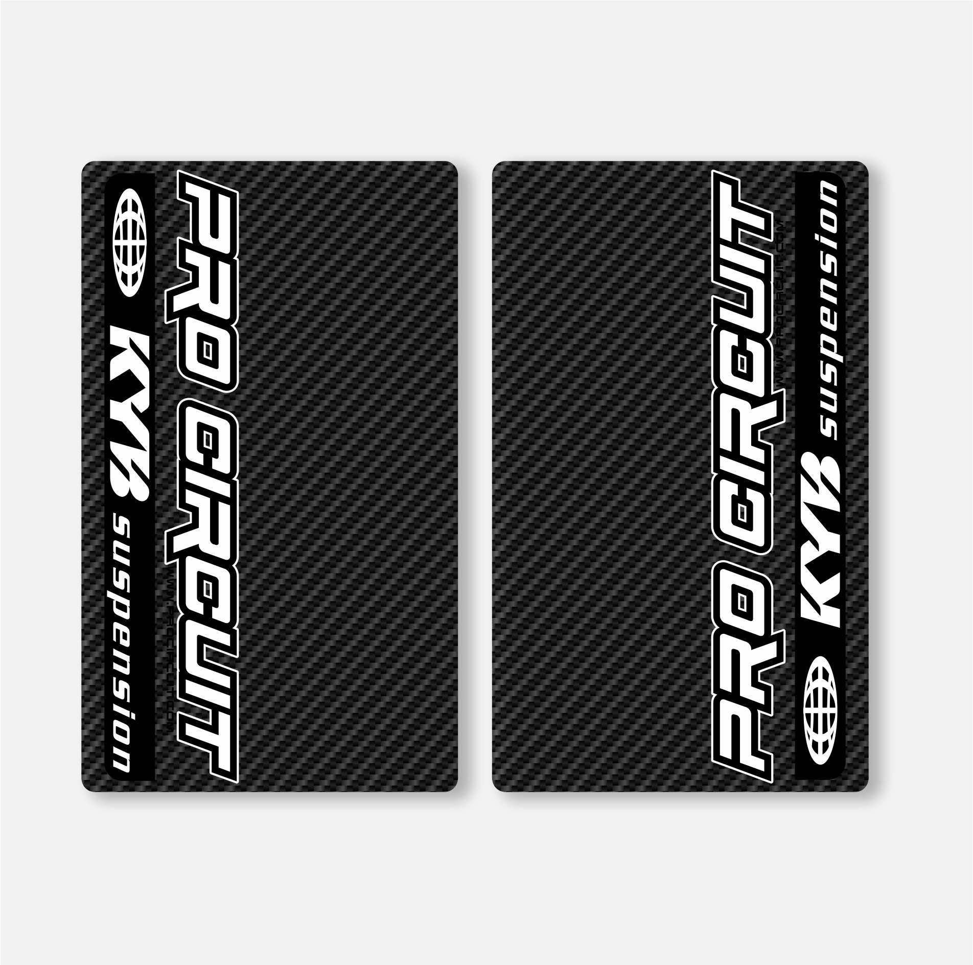 KYB FORK DECALS CARBON - PRO CIRCUIT - BLACK- ZERO9 MX GRAPHICS