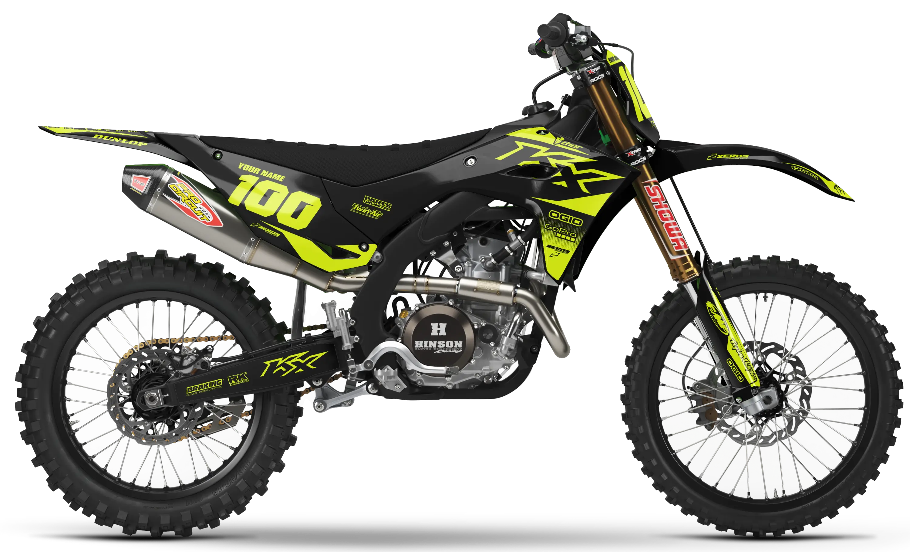 Kawasaki Graphics Kit - BLOK | Black/Vivid Yellow GRAPHIC KIT