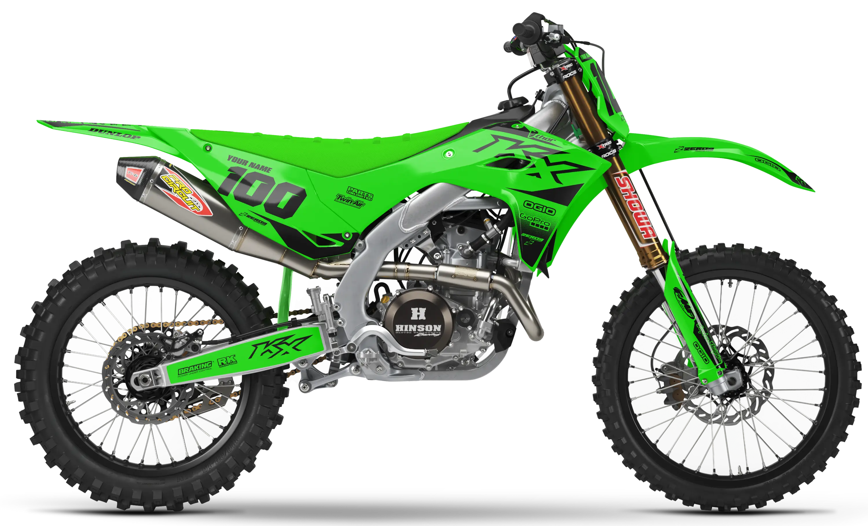 Kawasaki Graphics Kit - BLOK | Green/Black GRAPHIC KIT