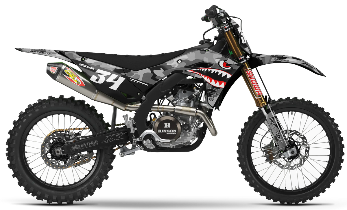 Kawasaki Graphics Kit - BOMBER | Black GRAPHIC KIT