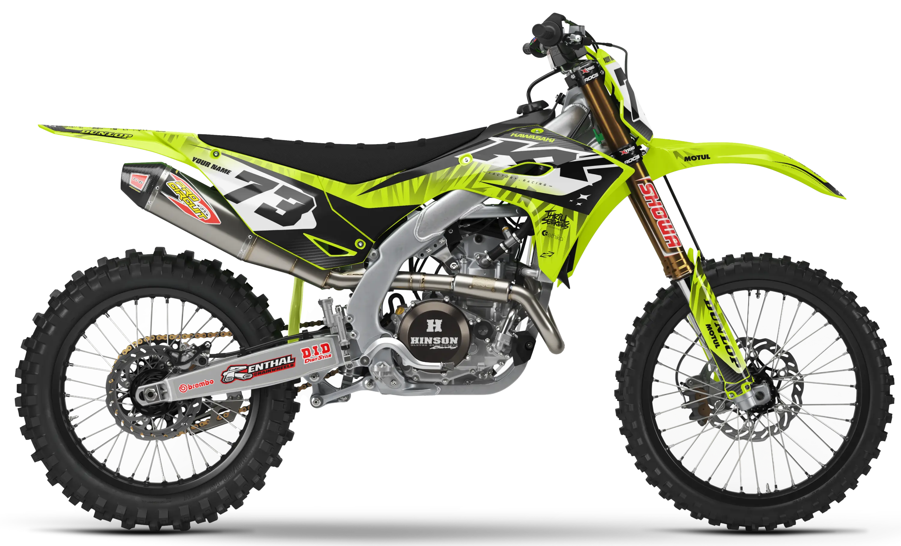 Kawasaki Graphics Kit - BUZZ | Vivid Yellow GRAPHIC KIT